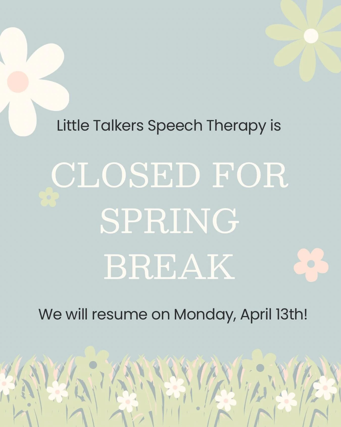 Wishing everyone a wonderful holiday and break! 🌸🌻🌼🌷