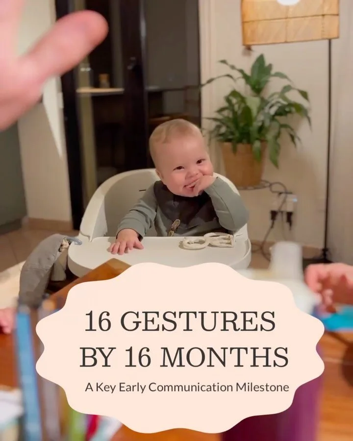 👏🏼👋🏼👉🏼👍🏻🖐🏼
Did you know gestures are one of the earliest signs of communication?

Before children begin talking, they use gestures to express their wants, needs, and ideas.

By around 16 months, most children are using a variety of gestures