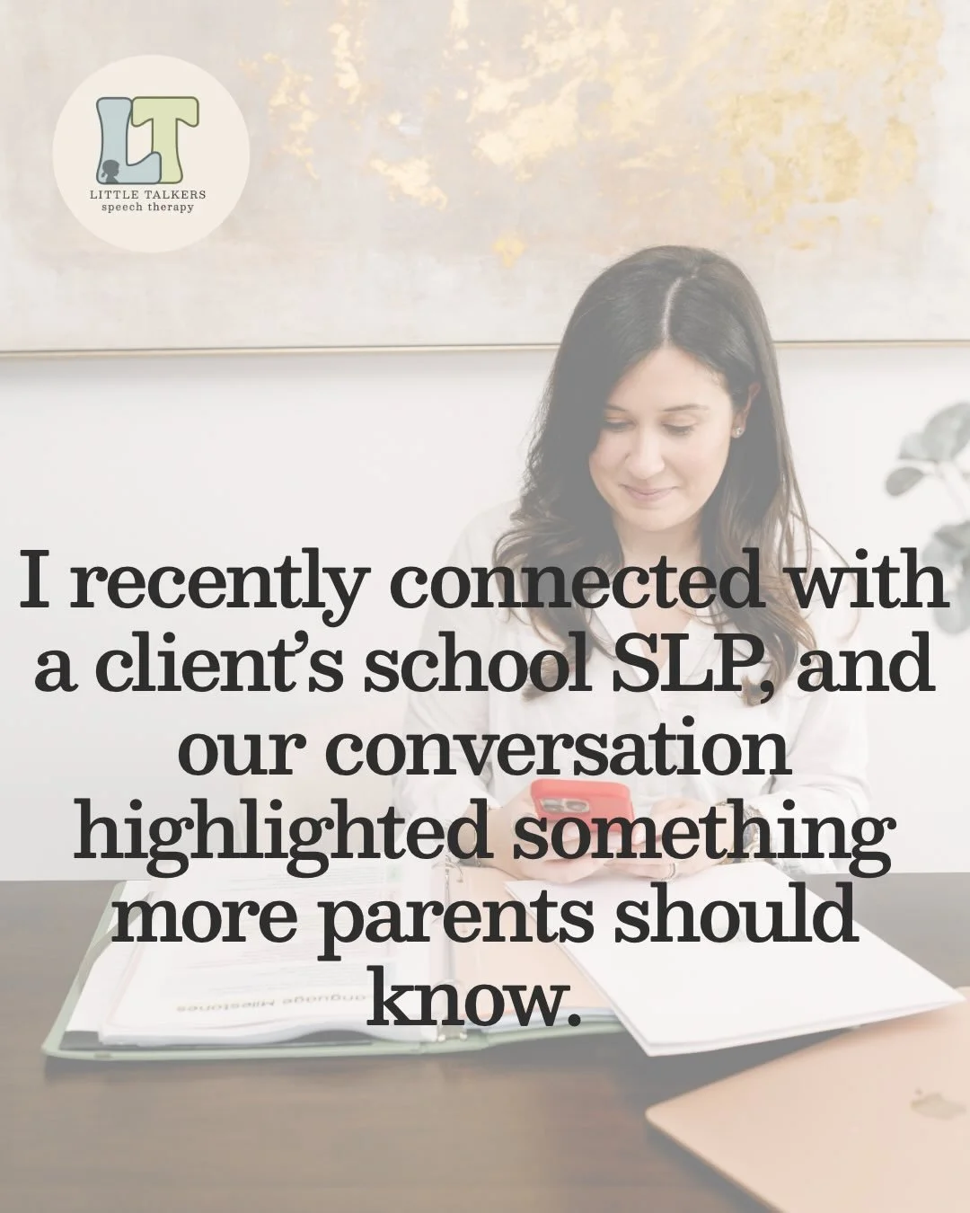 Just because your child receives speech therapy at school doesn&rsquo;t mean all of their communication needs are being addressed.

School-based speech therapy is guided by educational needs and IEP goals, while private therapy can provide additional
