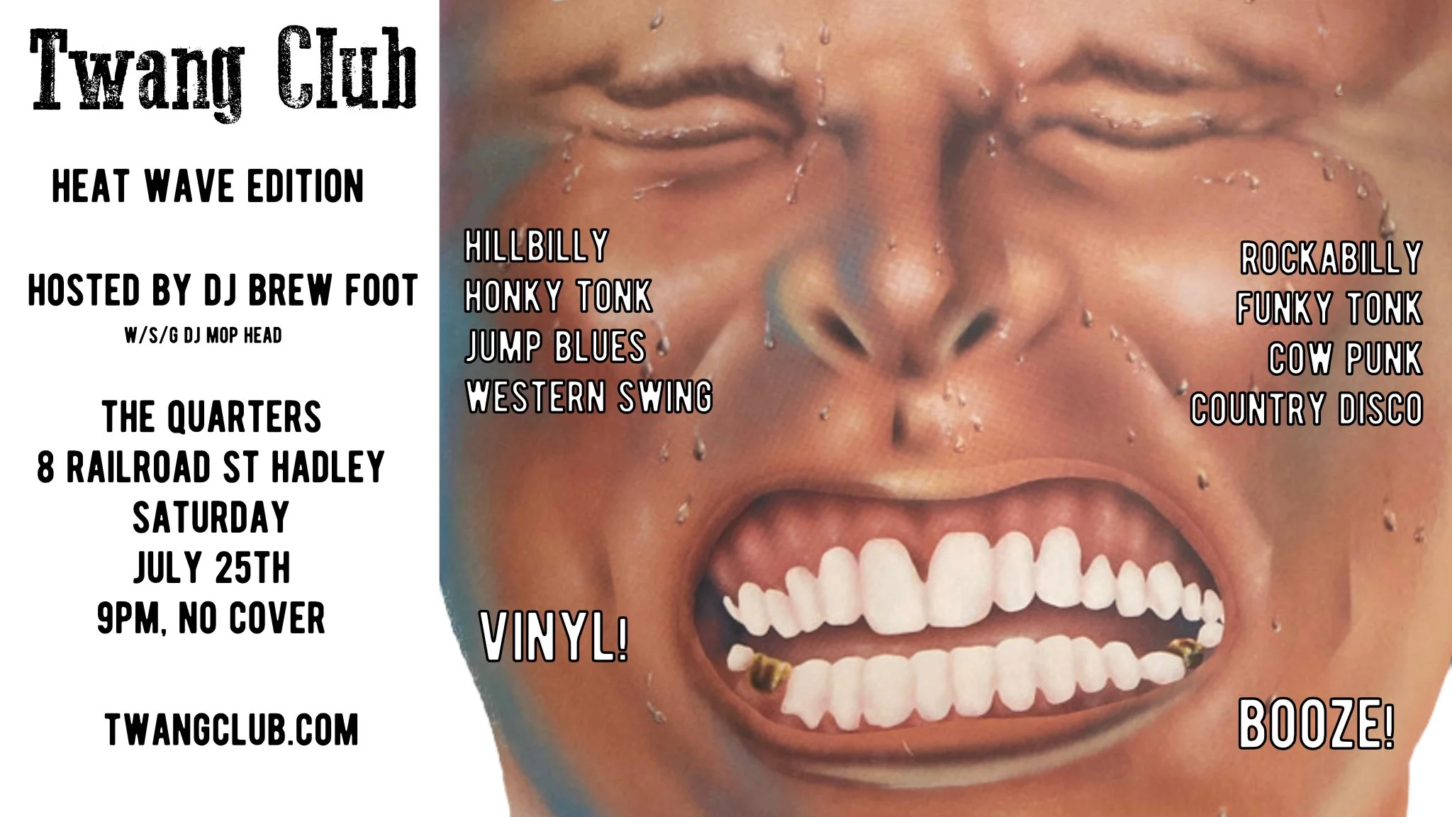 a flyer for a twang club event