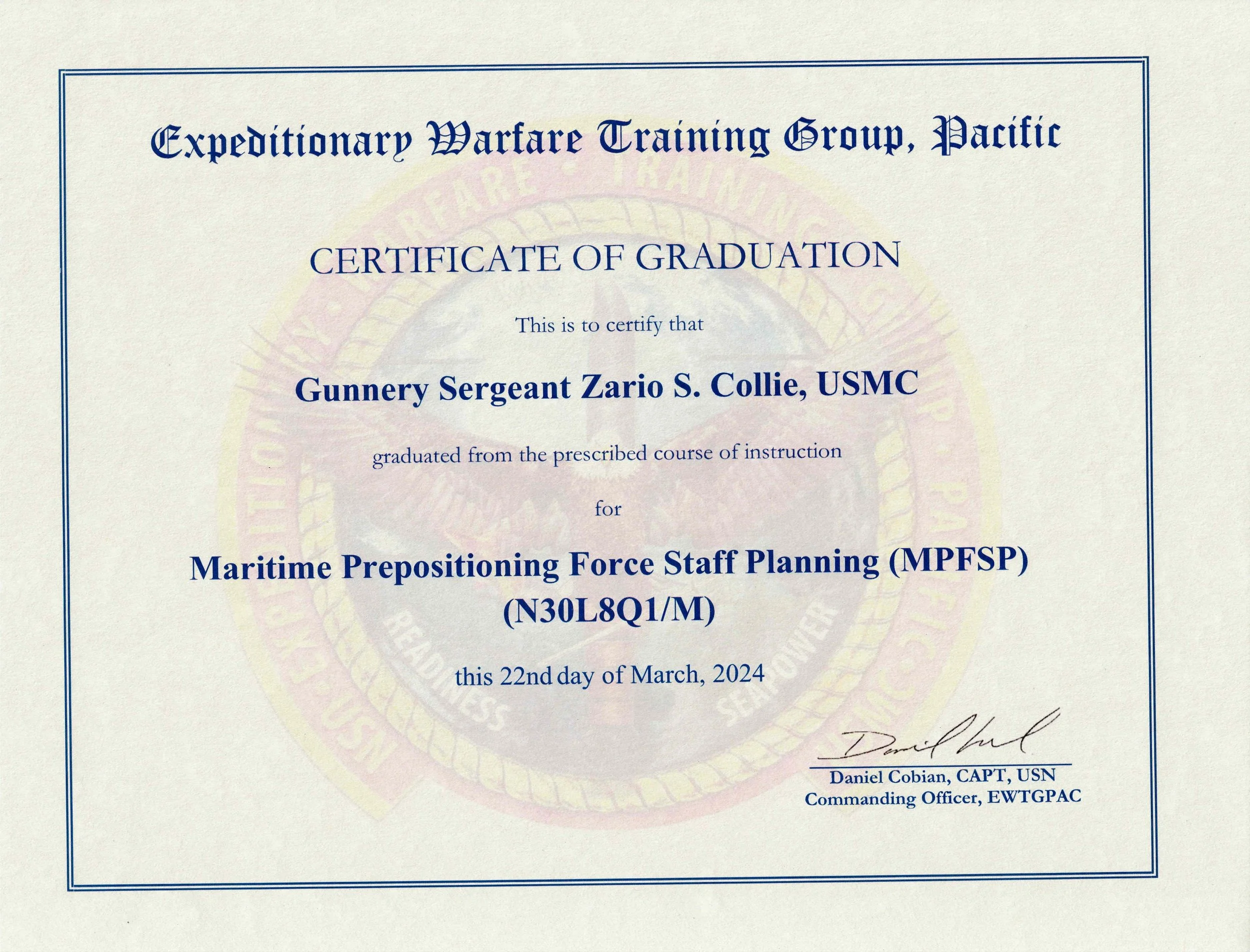 Asset management and the employment of equiment and personel in adverse conditions. 