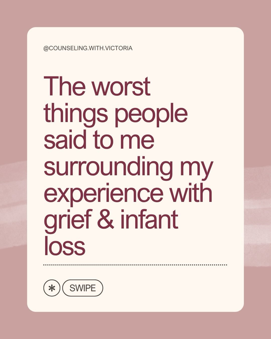 There are things people say after stillbirth, pregnancy loss &amp; infant loss that stay with you&mdash;not because they were helpful or comforting, but because it was shocking, painful, or relationship altering to hear. And when we are hurt or compl