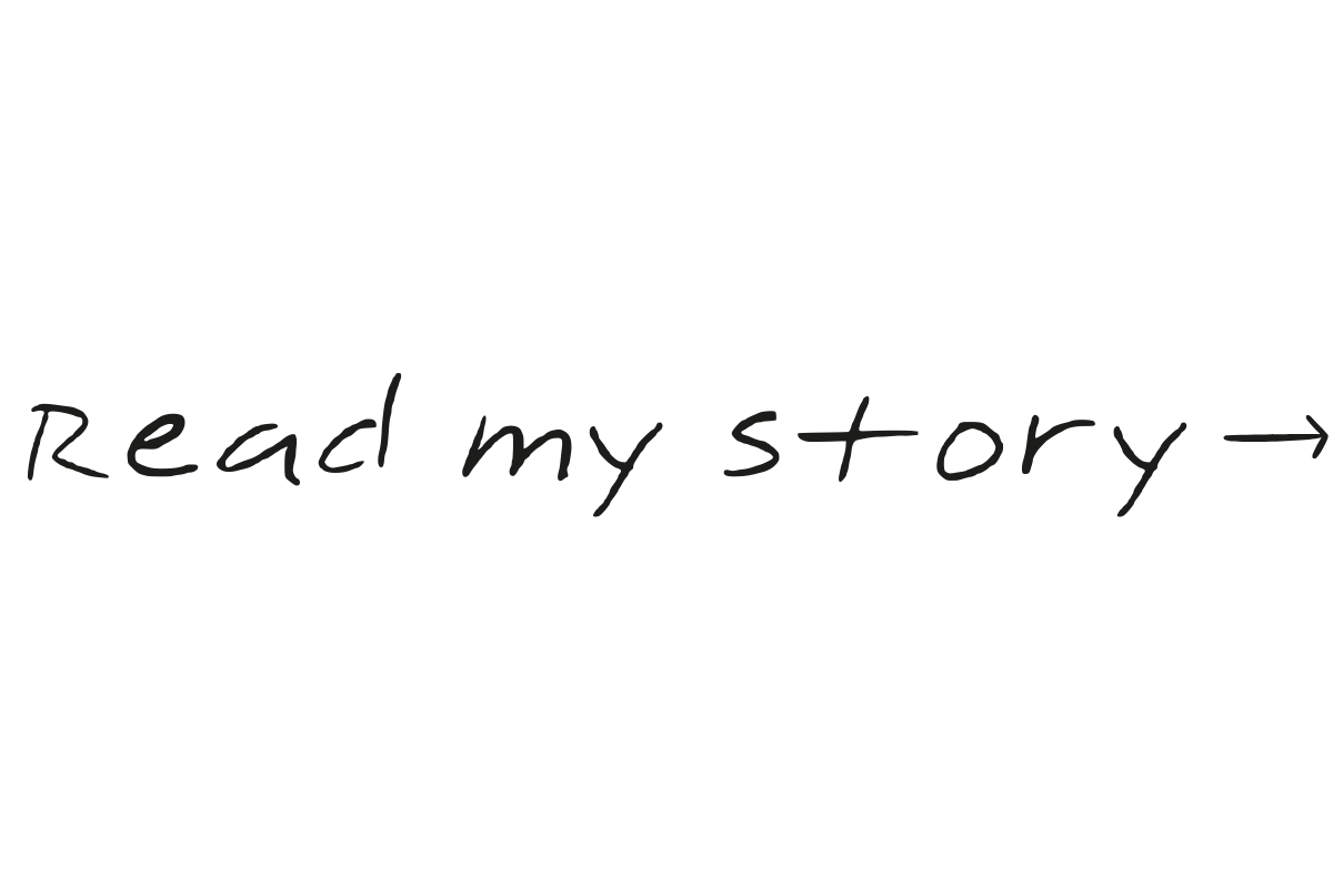 Black background with white text that says "I’d rather be reading" and gray text that says "Read my story →".