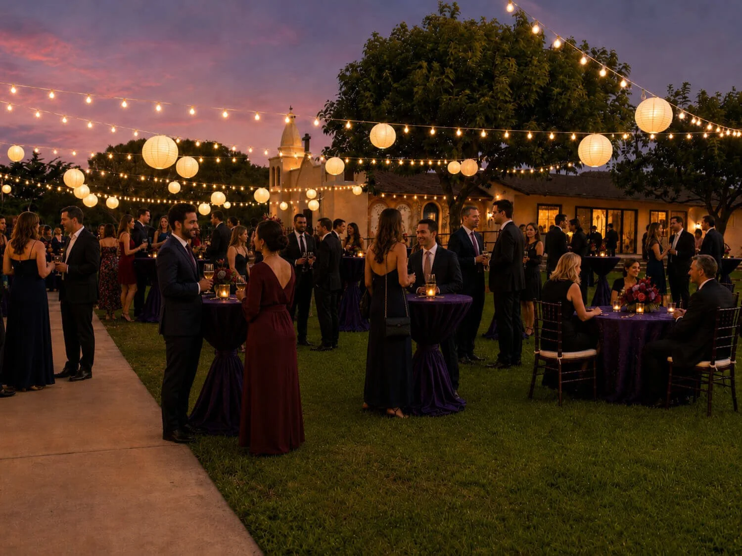 Monterey outdoor event space at the FDES Portuguese Hall of Monterey grass courtyard.
