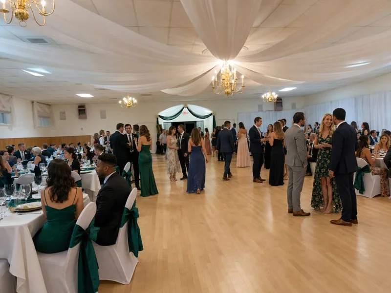 Monterey wedding reception venue and dance floor at the FDES Portuguese Hall.