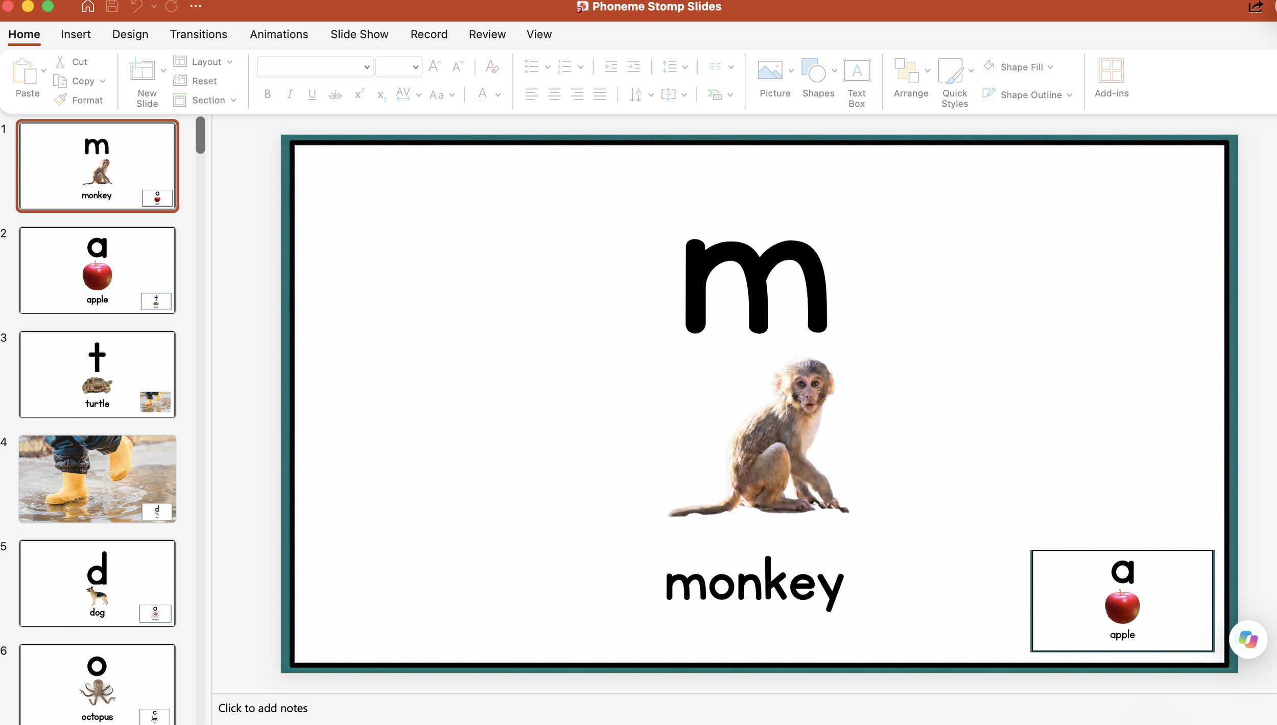 Phoneme Stomp Slides