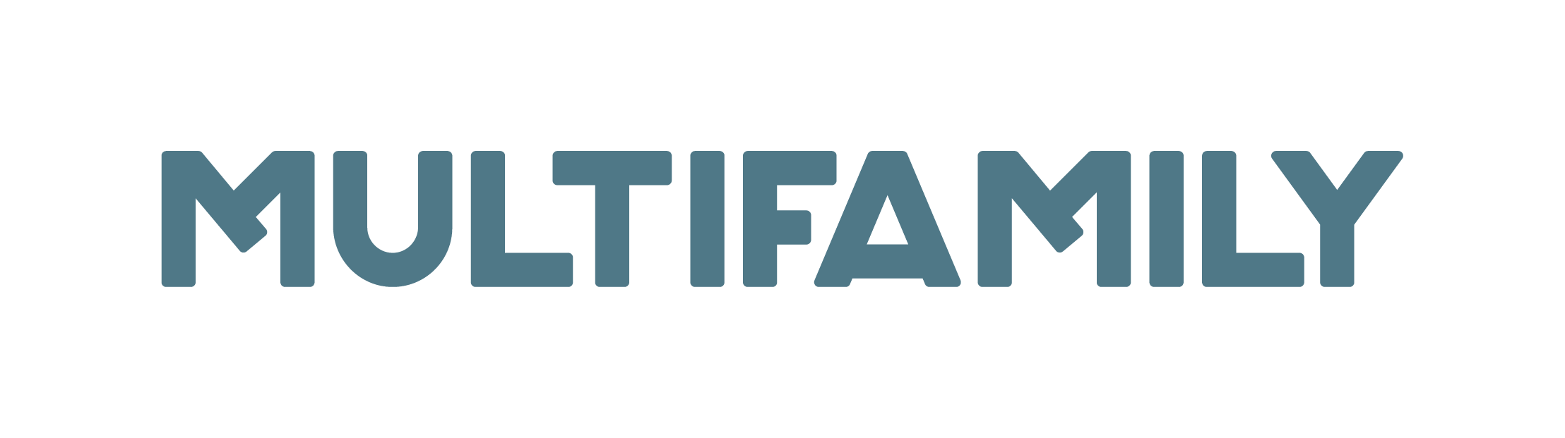 Multifamily logo with the word 'MULTIFAMILY' in blue letters.