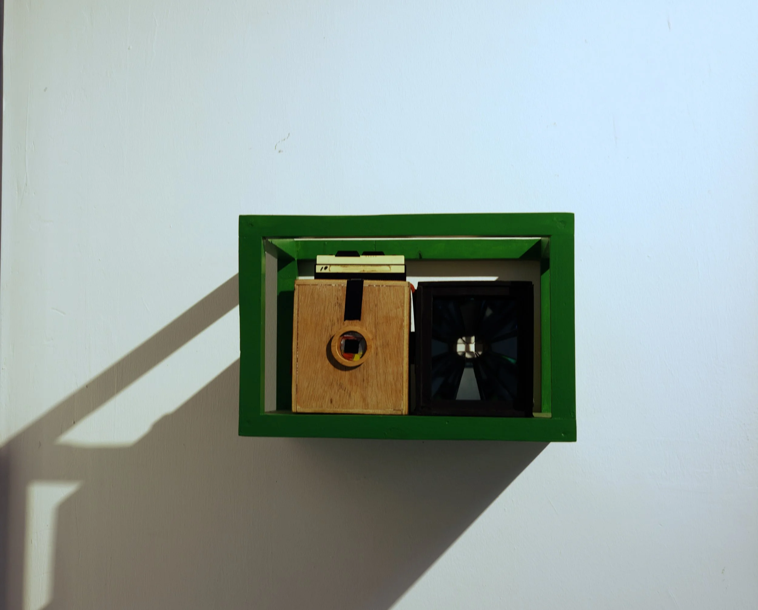 Installation view (detail) of eric gyamfi, stomata: dr. mahashe’s open frames (2026), at the foundation for contemporary art ghana for  (may 23, 2026–july 18, 2027); photo: godfred goodman / © foundation for contemporary art, ghana