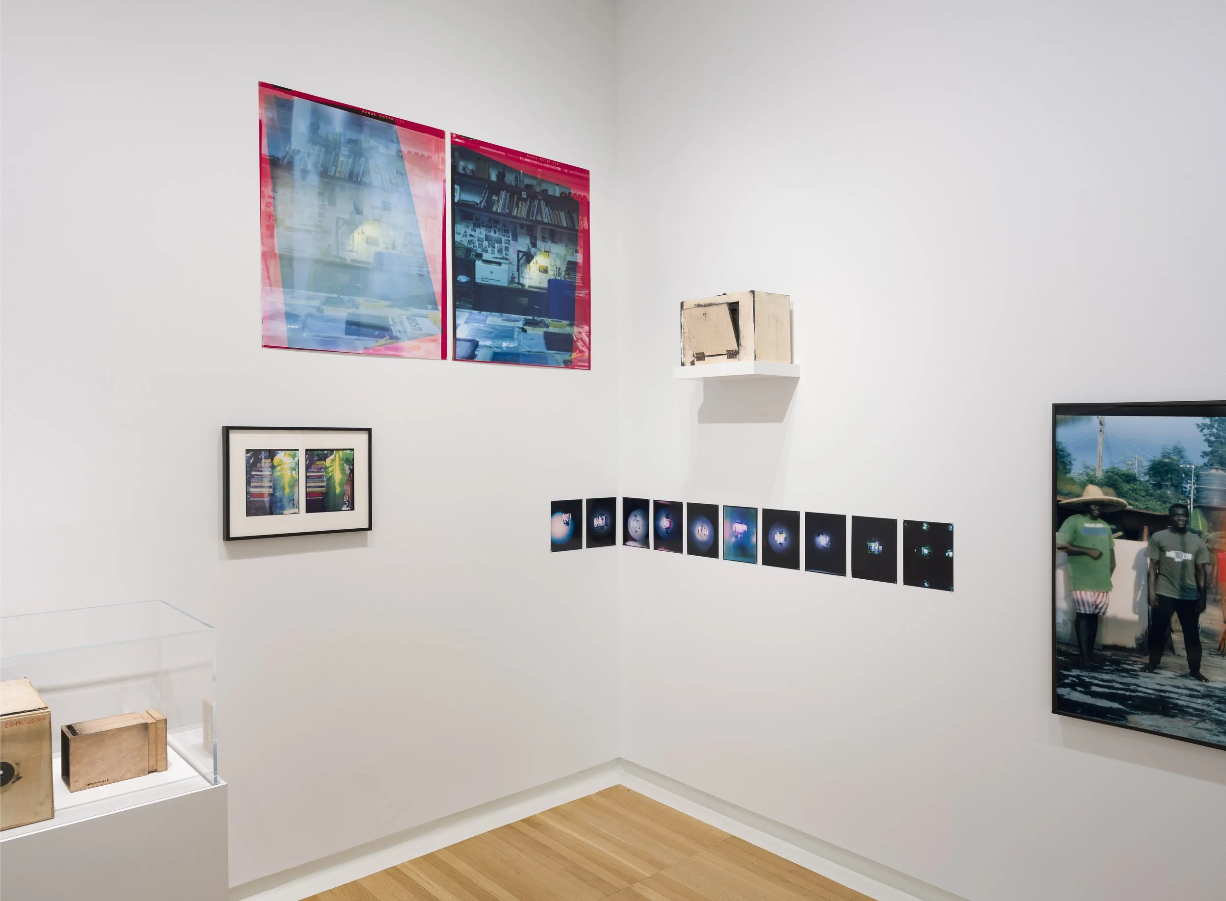 Installation view (detail) of Eric Gyamfi, Stomata:
Dr. Mahashe’s Open Frames (2026), in If the
word we, 59th Carnegie International, Carnegie
Museum of Art, Pittsburgh (May 2, 2026–January
3, 2027); photo: Zachary Riggleman / © Carnegie
Museum of Ar