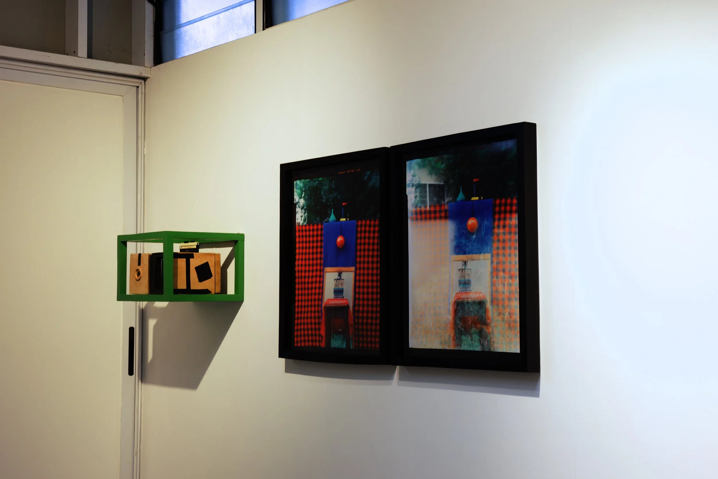 Installation view (detail) of eric gyamfi, stomata: dr. mahashe’s open frames (2026), at the foundation for contemporary art ghana for  (may 23, 2026–july 18, 2027); photo: godfred goodman / © foundation for contemporary art, ghana