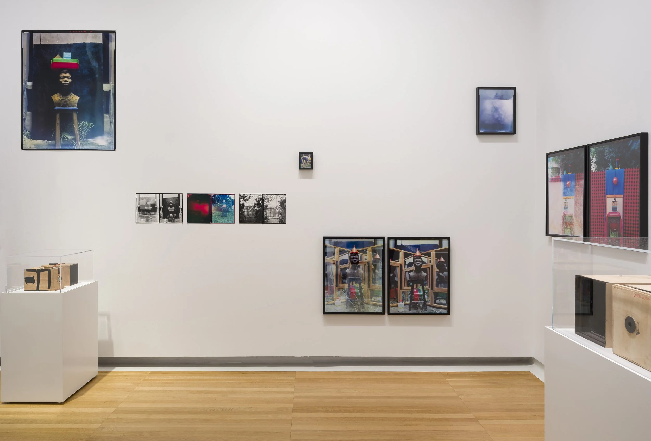Installation view (detail) of Eric Gyamfi, Stomata:
Dr. Mahashe’s Open Frames (2026), in If the
word we, 59th Carnegie International, Carnegie
Museum of Art, Pittsburgh (May 2, 2026–January
3, 2027); photo: Zachary Riggleman / © Carnegie
Museum of Ar
