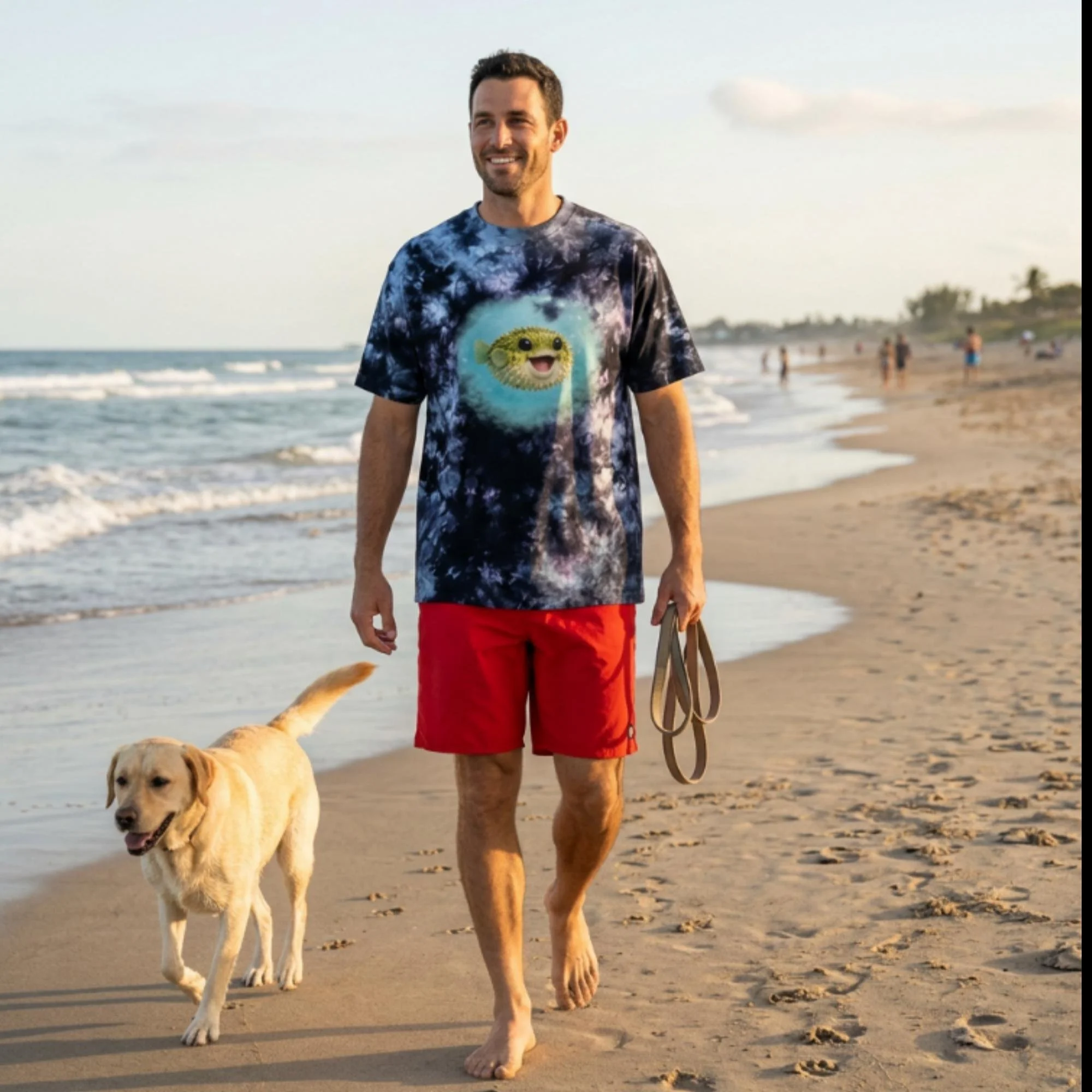 Jake the Pufferfish Oversized tie-dye t-shirt