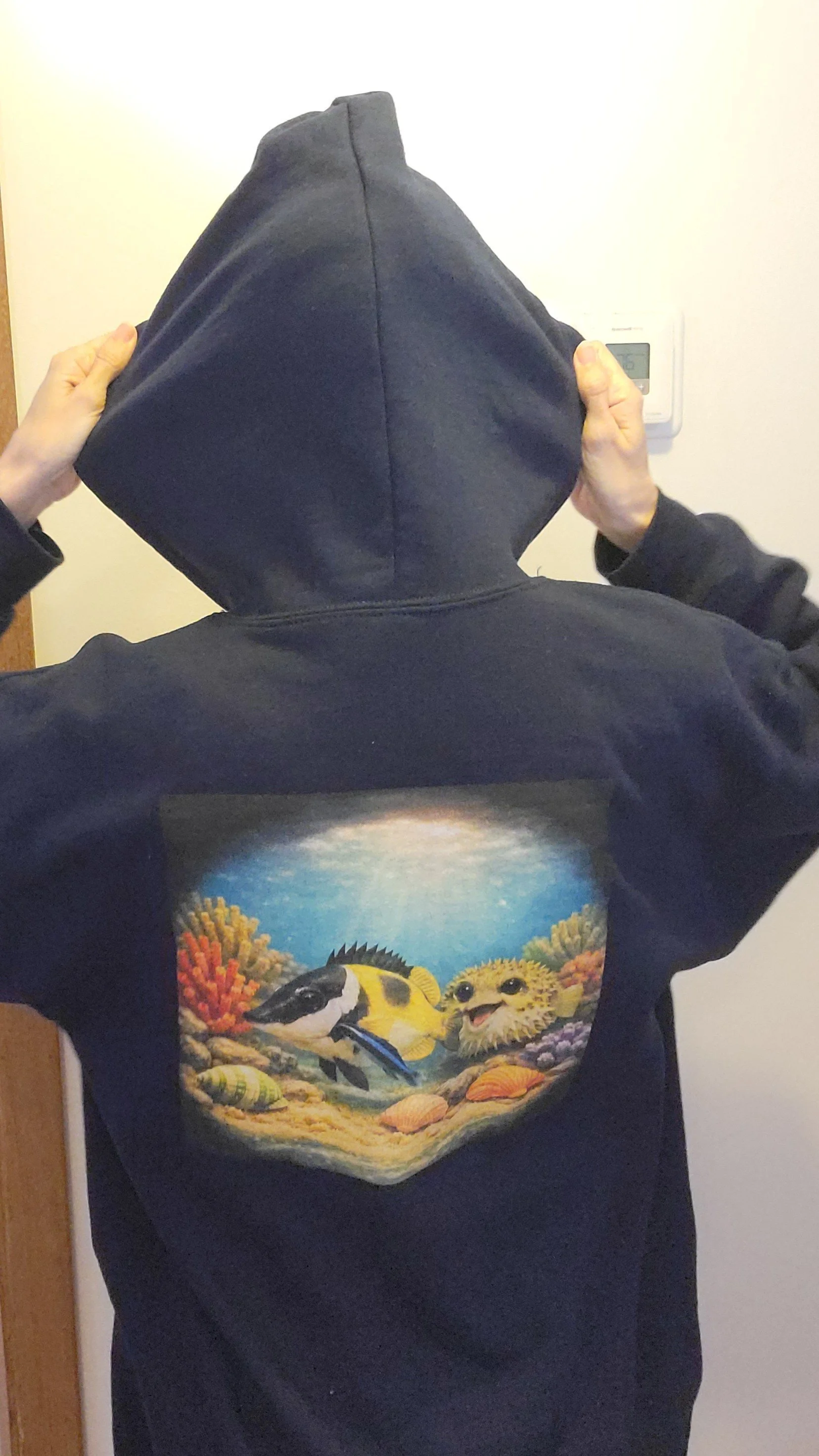 Pufferfish Spa Day Zip Hoodie — Cute Underwater Aquarium Graphic Sweatshirt