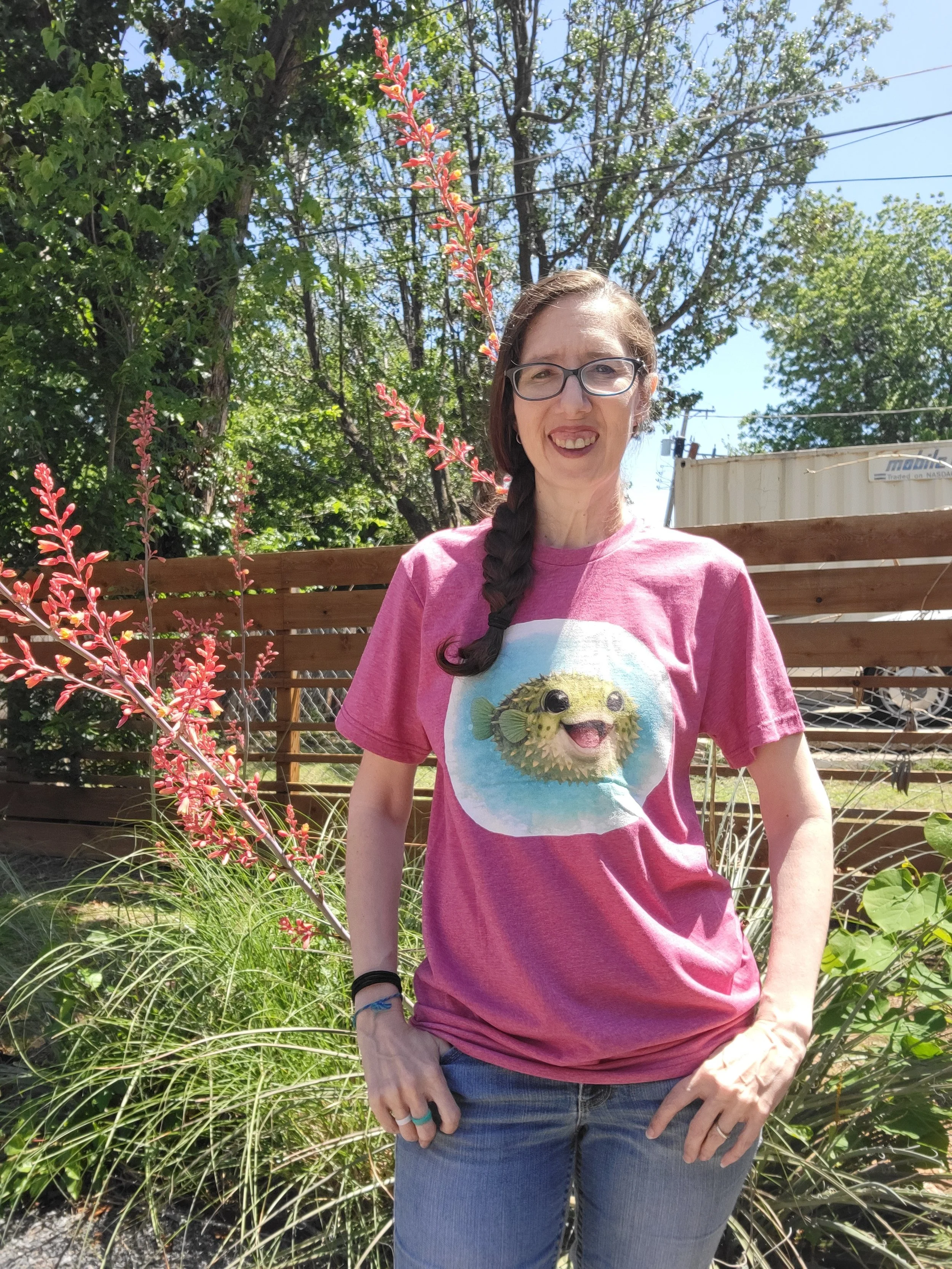 Jake the Pufferfish OG Cute Graphic T-Shirt — Adorable Smiling Puffer Fish Tee