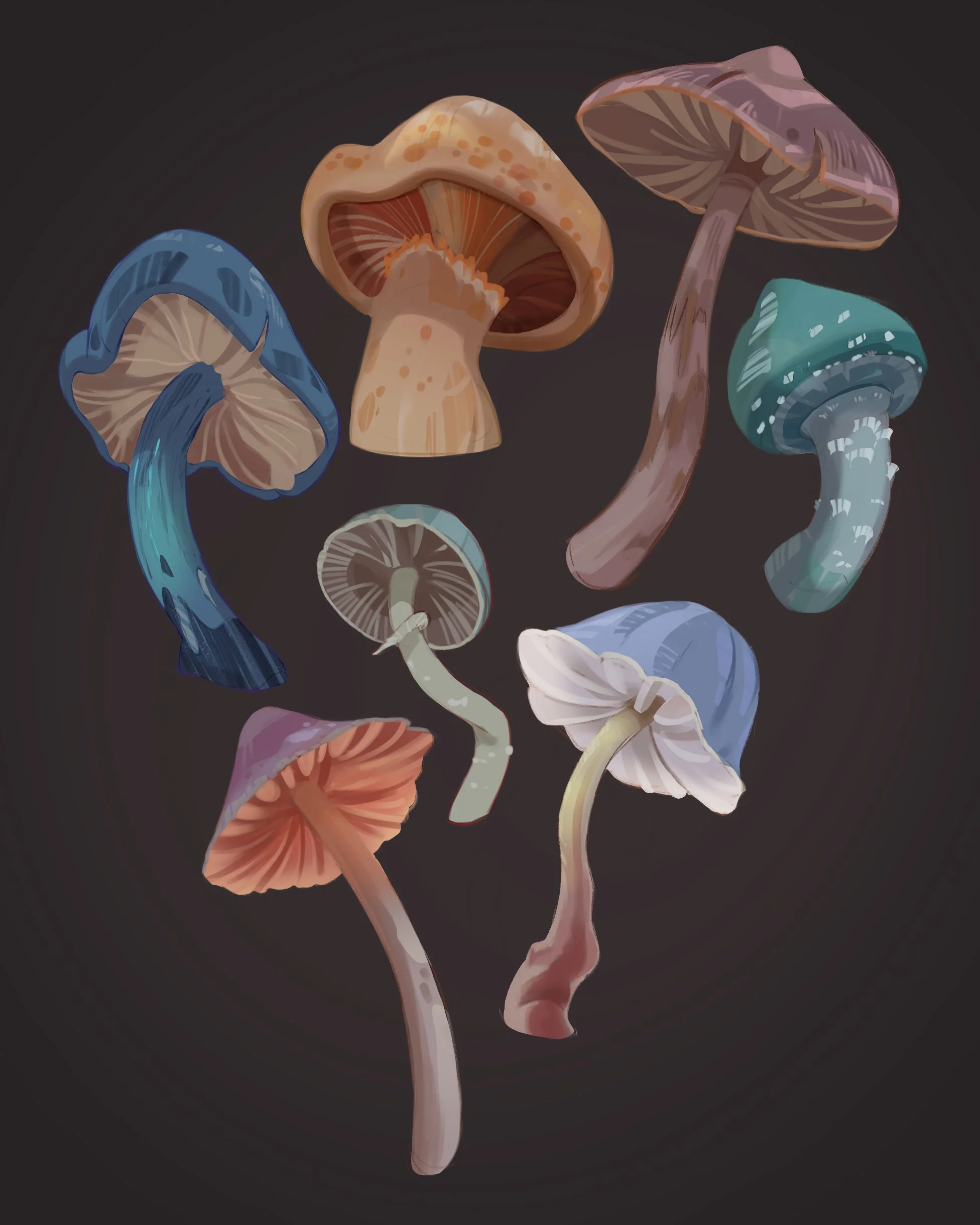 A compilation so far of a daily practice. My goal is to study from reference and incorporate design choices in the process. This way I am not merely copying pixels but also  incorporating visual vocabulary and practicing stylization. It has been quit