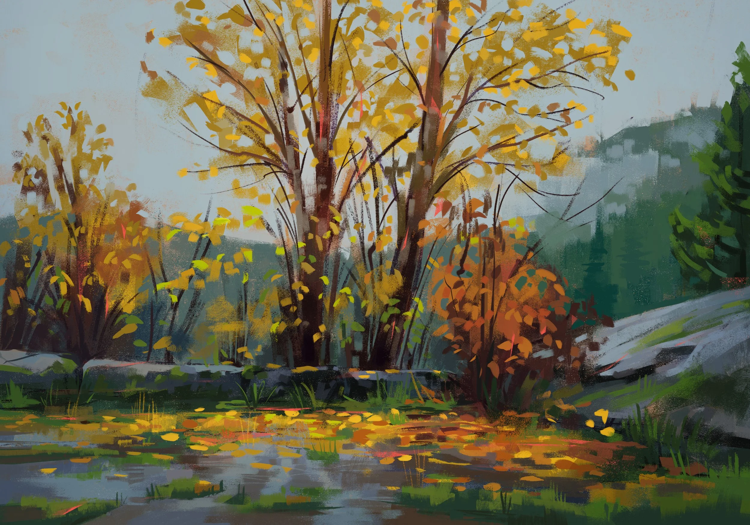 Part of my landscape studies series, Photoshop