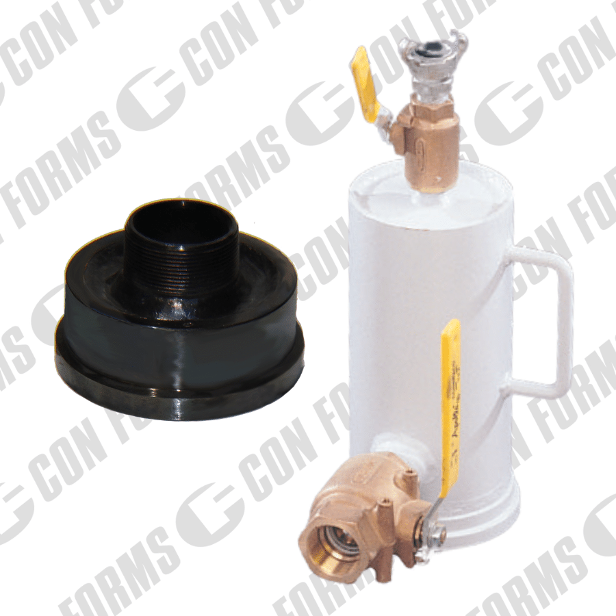 A HD blowout cap and A HD blowout with relief valves for cleaning out concrete pumping pipes