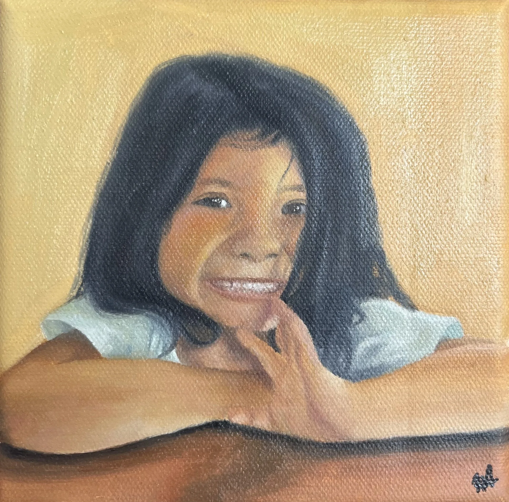 "MILA 2" 4 X 4 in. Oil on canvas. 2025