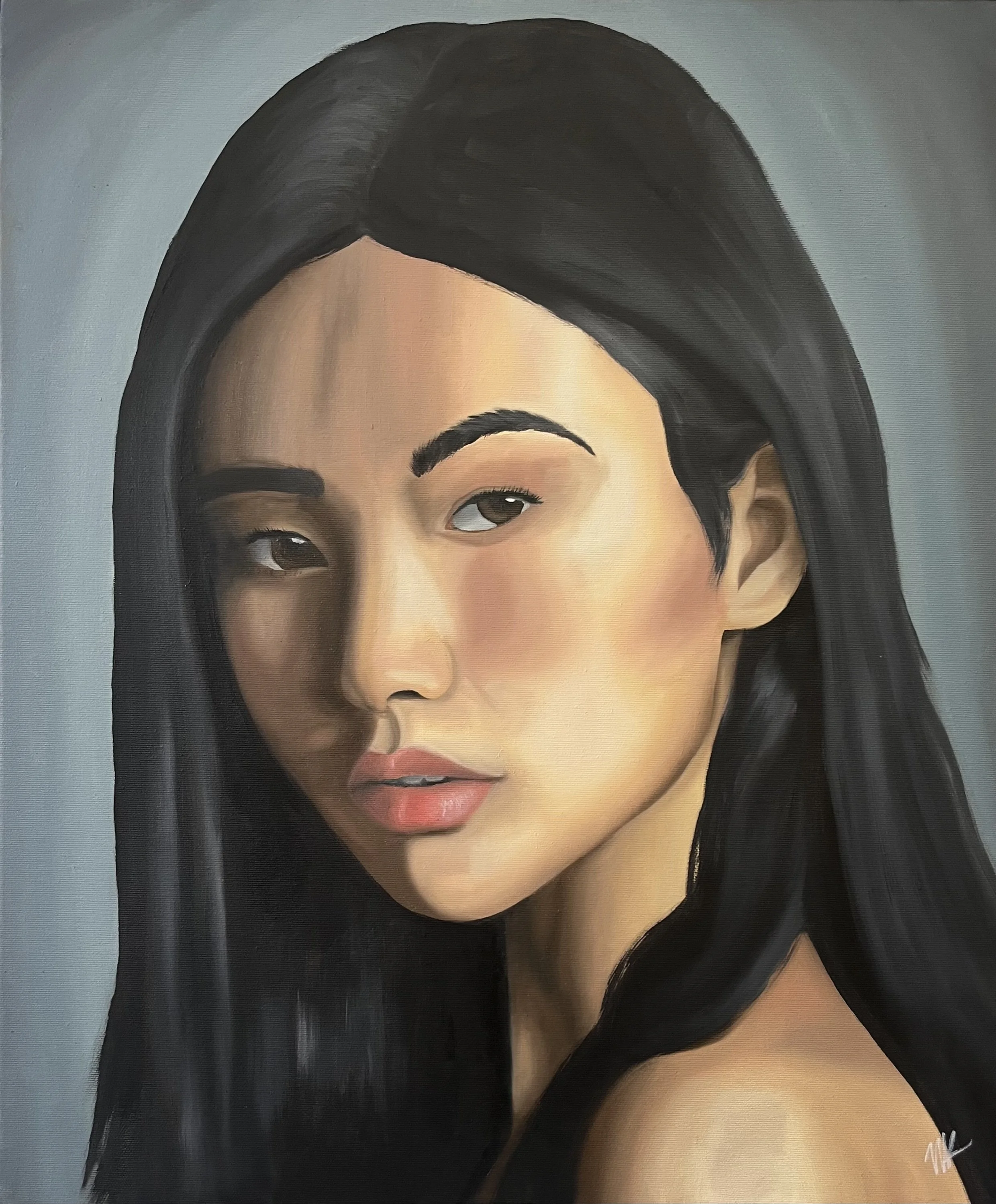 "COCO" 50 x 60 cm. Oil on canvas. 2025 (Painted during studies in Italy)