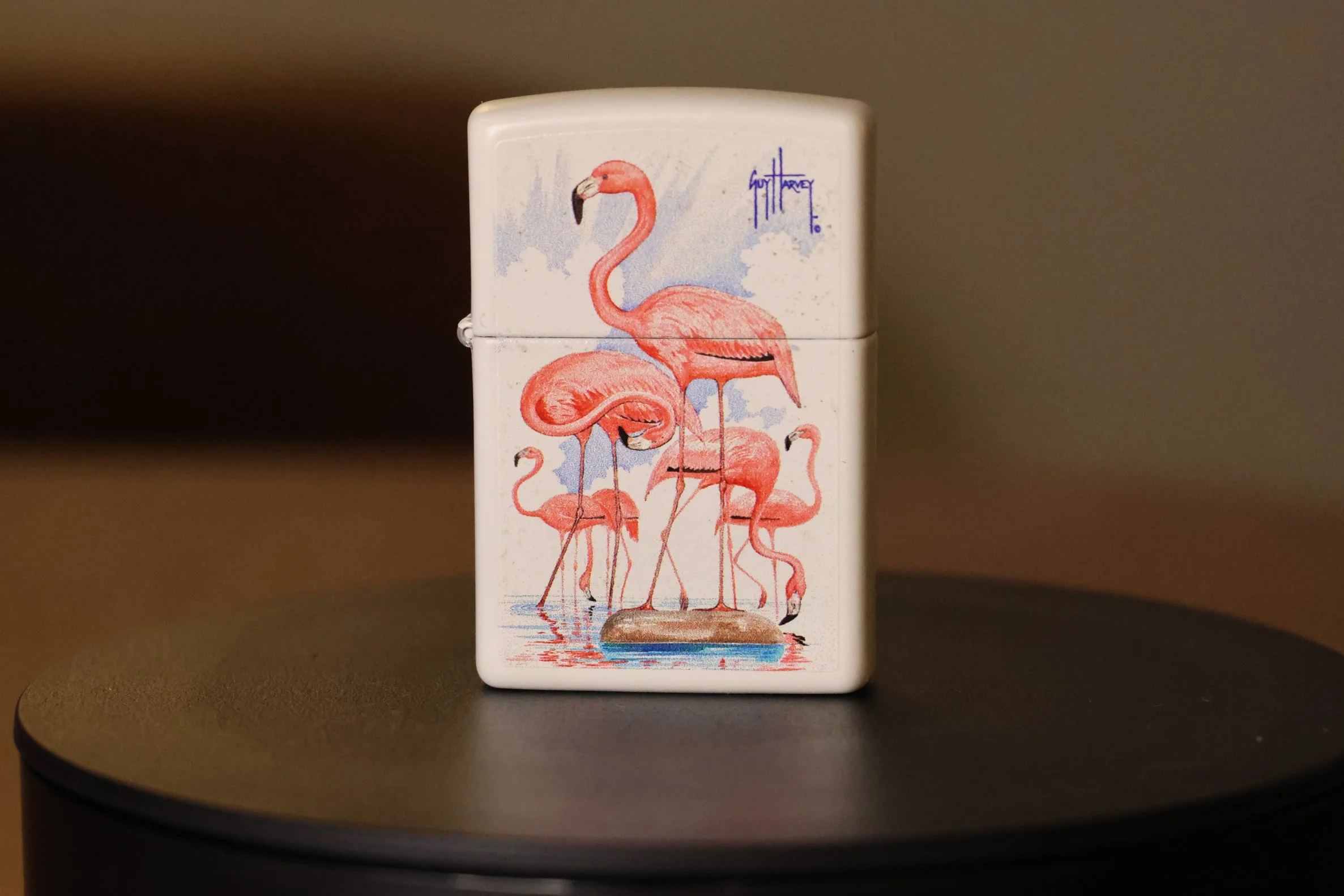 Channeling Florida with the Guy Harvey Flamingos Design Zippo