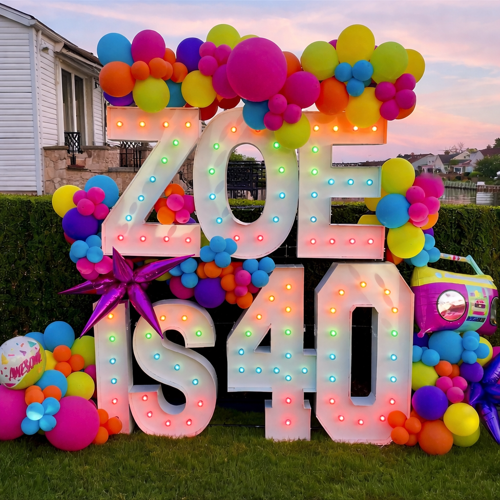 fun party marquee letters