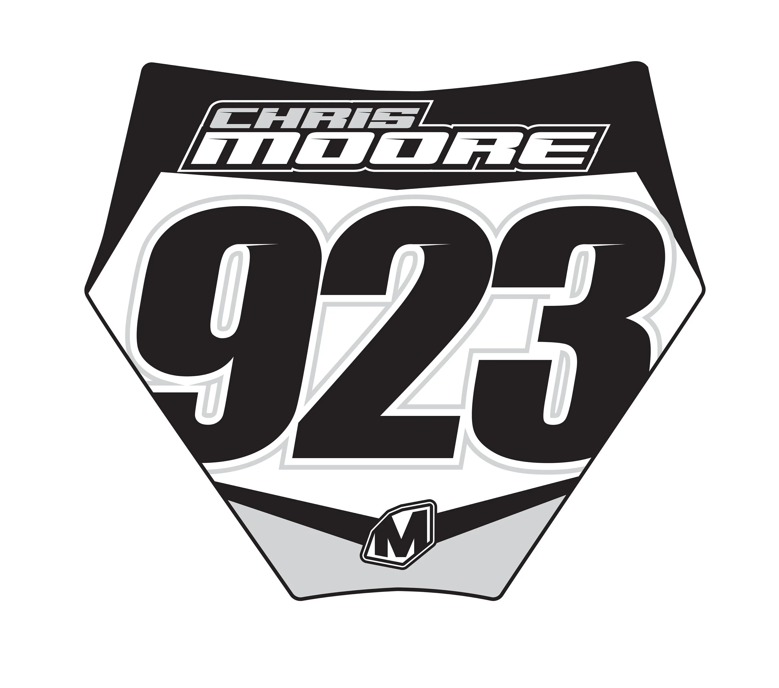 Chris Moore Number Plate Sticker