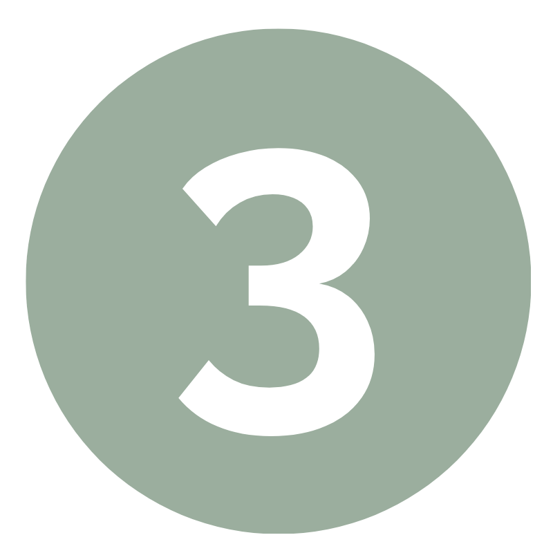 logo d'un numéro 3 pour expliquer les étapes du coaching avec oraya coaching