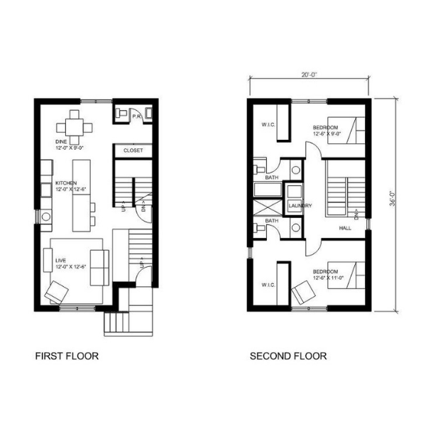 Floor plan for 125 Charlotte with the ADU