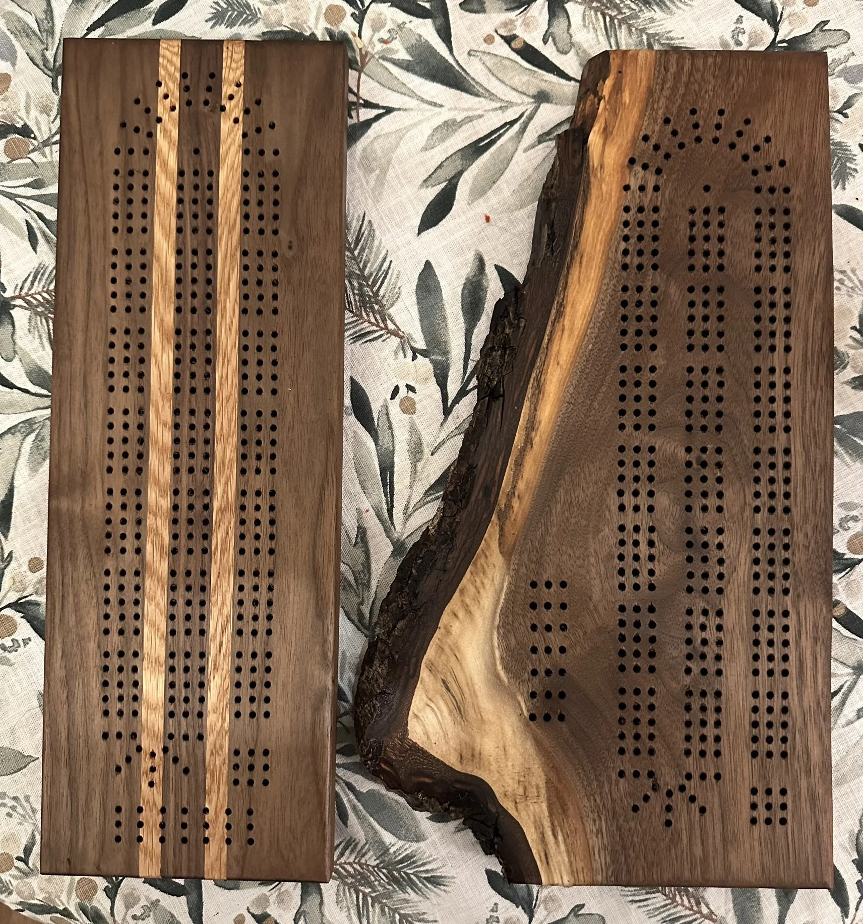 Handcrafted Live Edge Cribbage Board