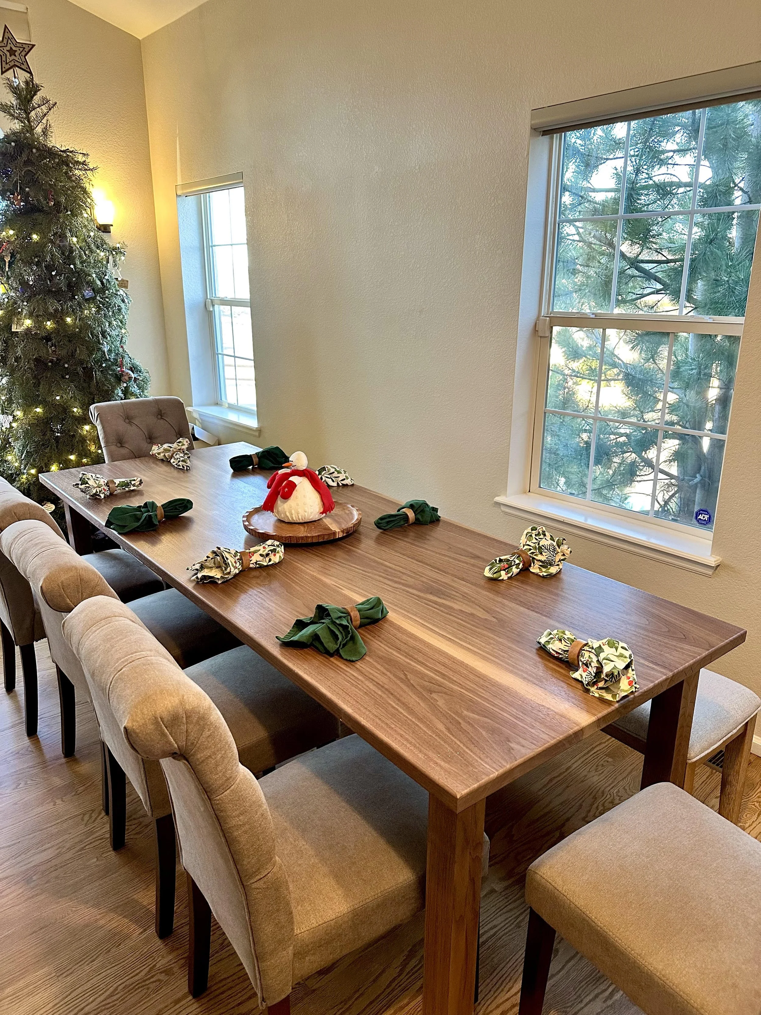 Handcrafted Solid Walnut Dining Table