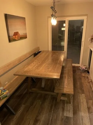Handcrafted Solid Wood Farmhouse Dining Table
