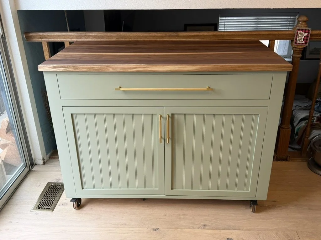 Handcrafted Kitchen Island on Casters