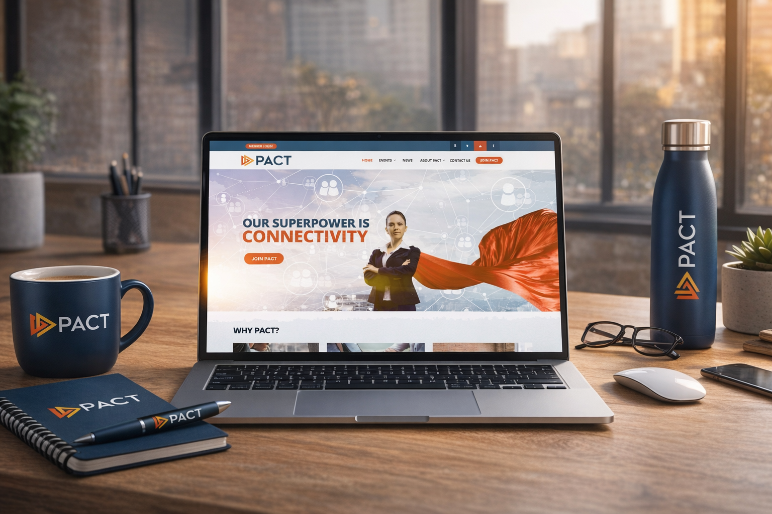 PACT Philadelphia Enterprise Awards Simpson style cartoon featuring Dean Miller and Stephanie Humphrey