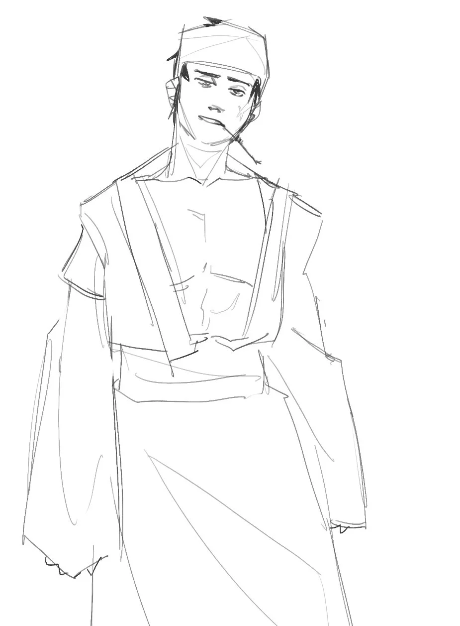 Digital, 2026.

Sketch of Rokuhira Chihiro (Takeru Hokazono) in a Roronoa Zoro (Eiichiro Oda) costume.