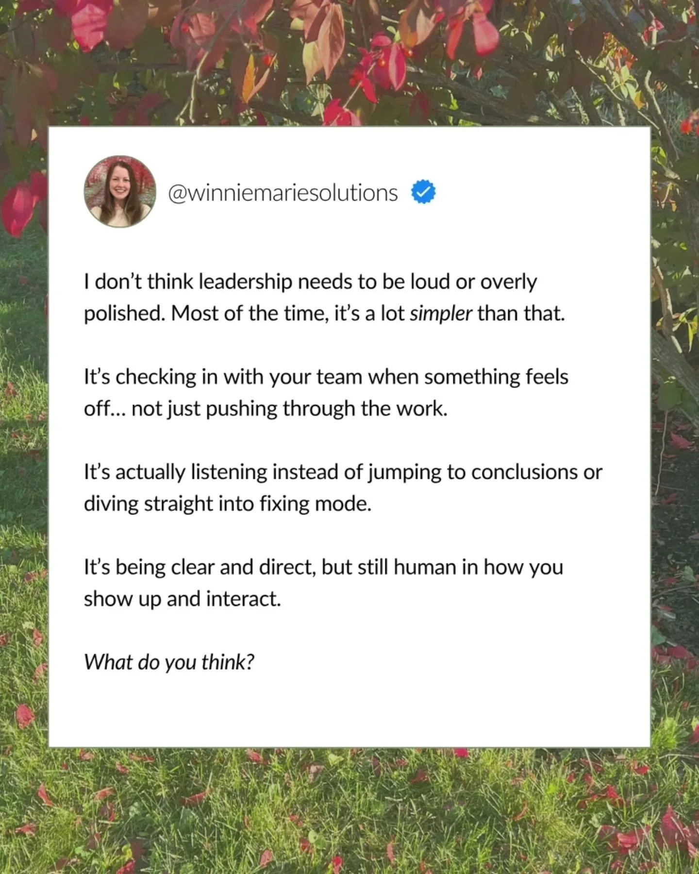 Connection is one of the most underrated leadership skills. 

I&rsquo;ve worked inside a lot of businesses over the years, and the ones that run the best aren&rsquo;t just &ldquo;well structured&rdquo;&hellip; they&rsquo;re well led.

People know wha