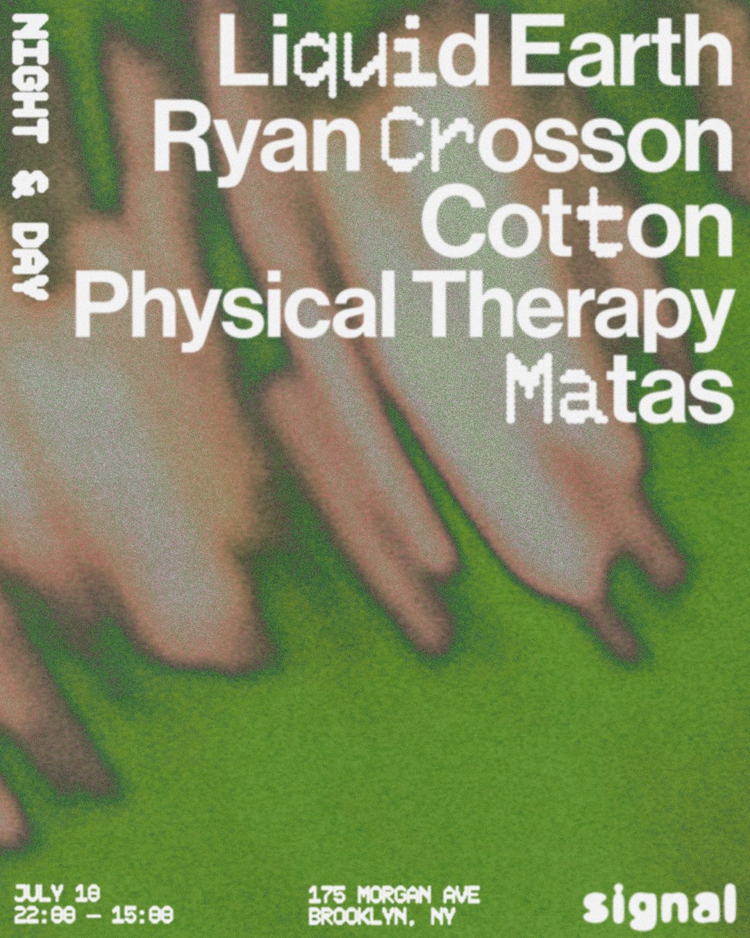 Night &amp; Day: Liquid Earth, Physical Therapy, Ryan Crosson, cotton, Matas