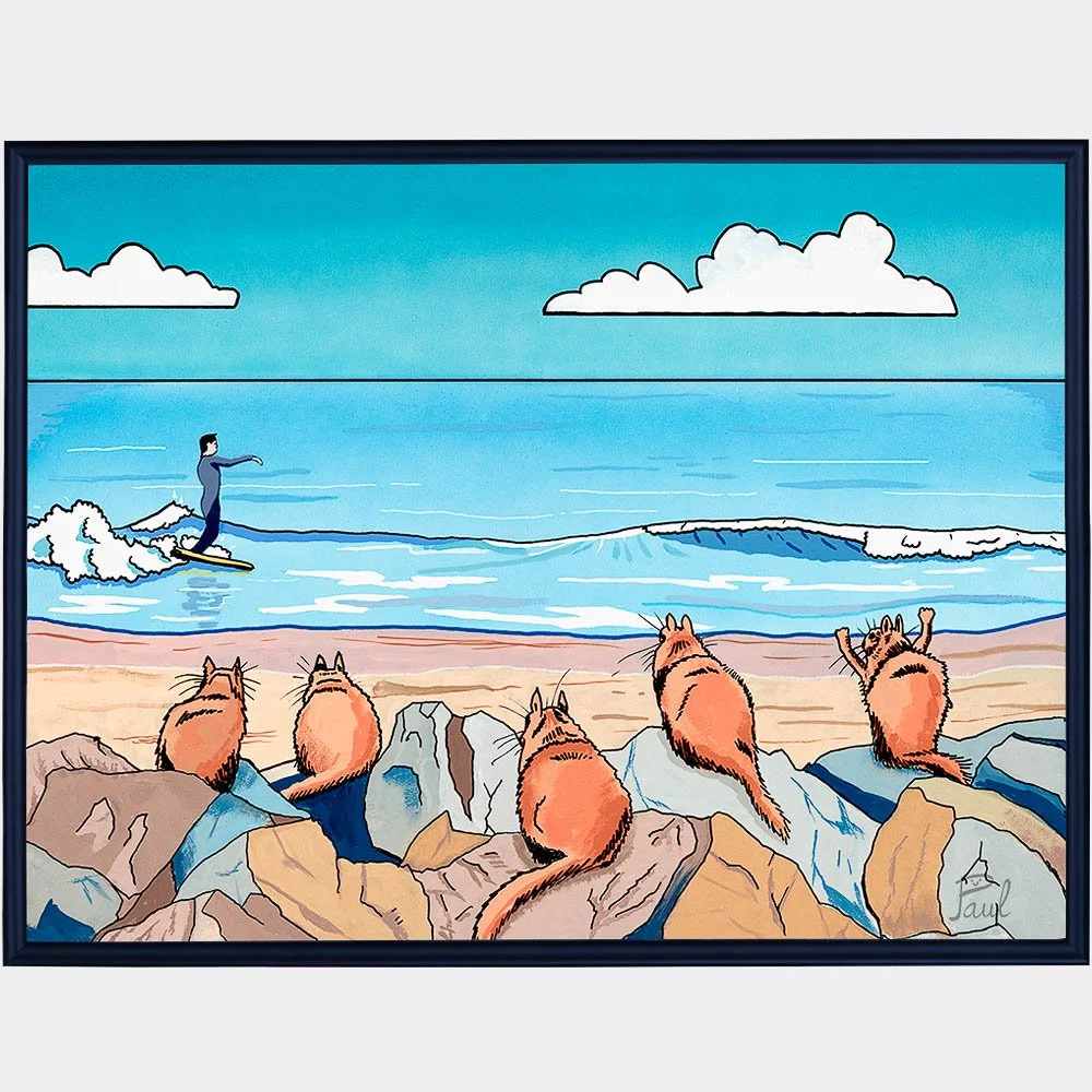 Sciurine Spectators (Stoked) - Original Painting
