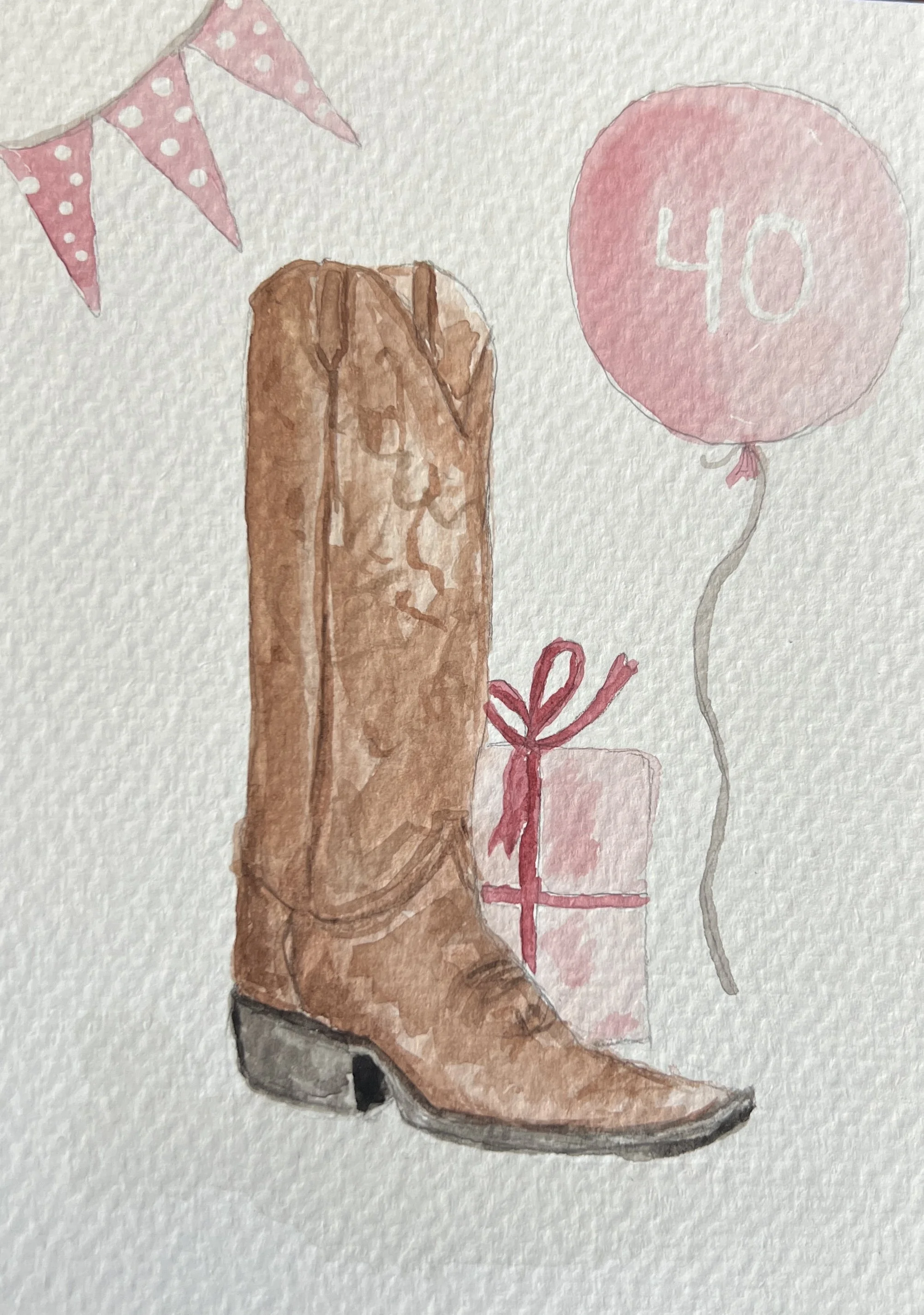 custom commission for a 40th birthday in the desert