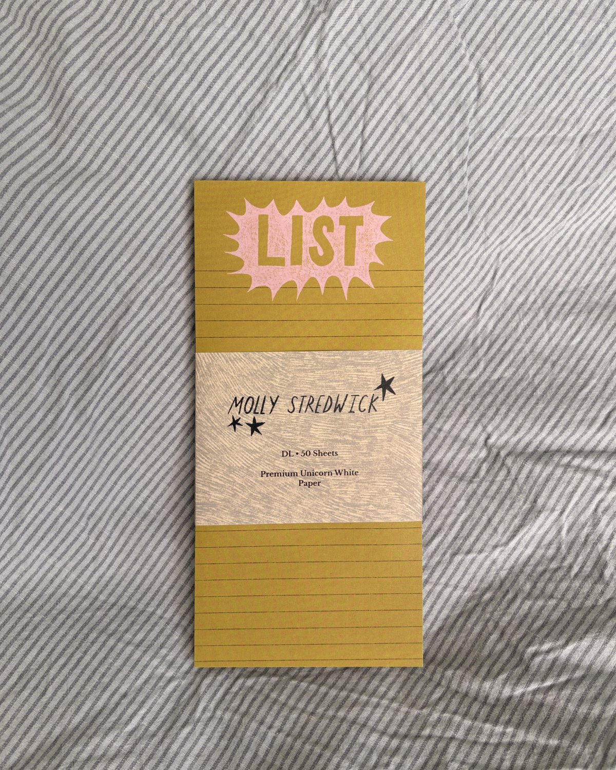 LIST Lime Green Notepad