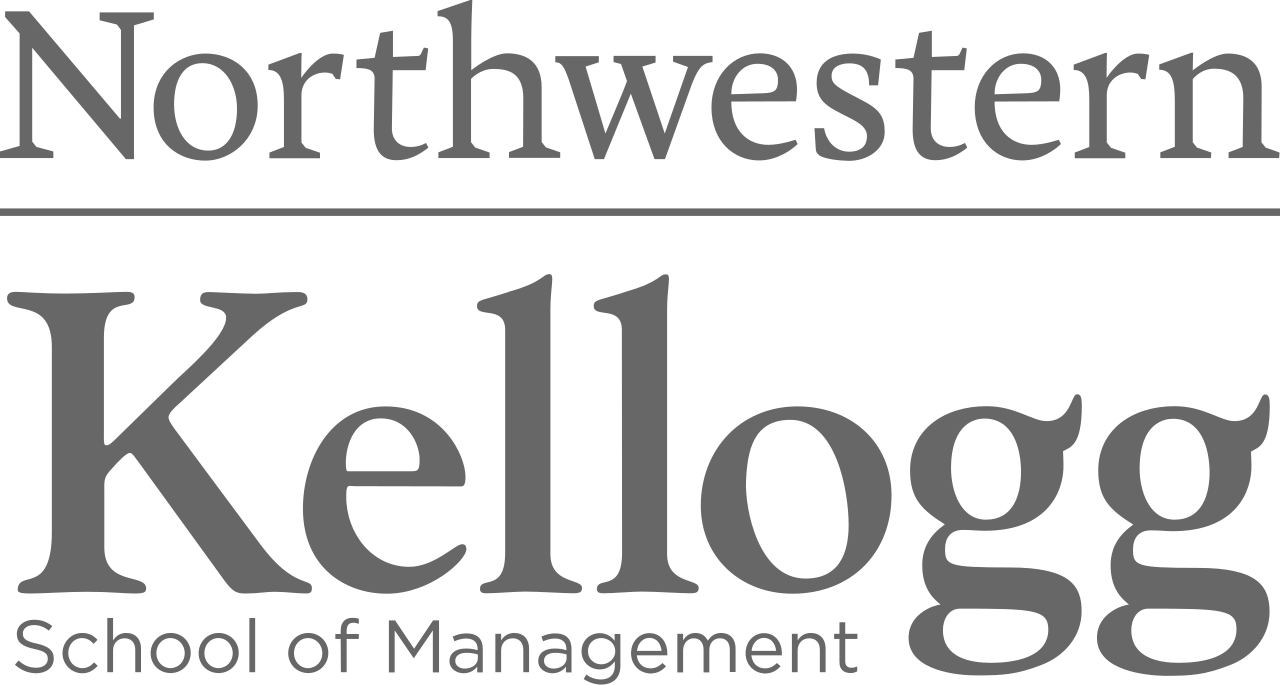 Logo of Northwestern Kellogg School of Management in black and gray text.