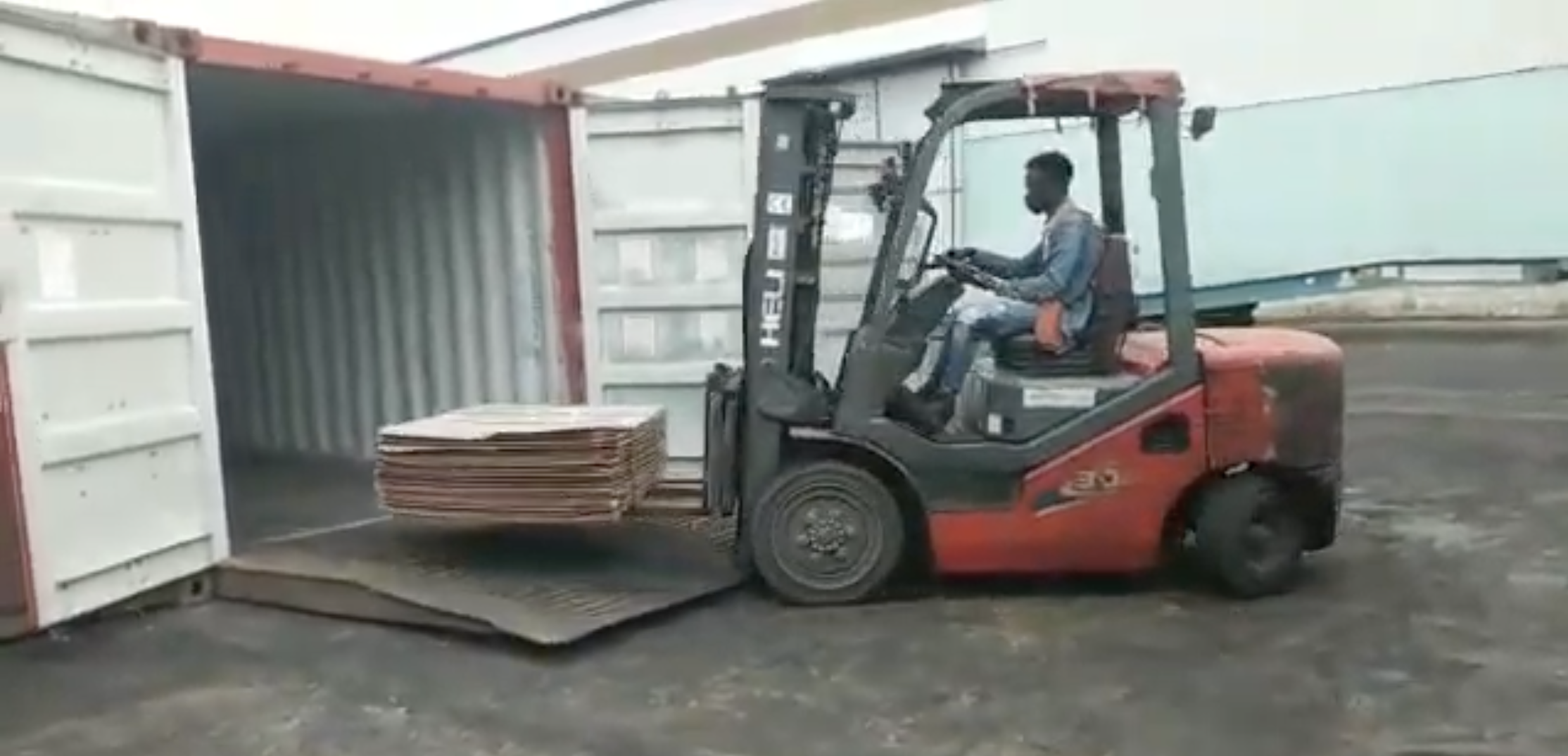 Container Loading Operations at Export Facility