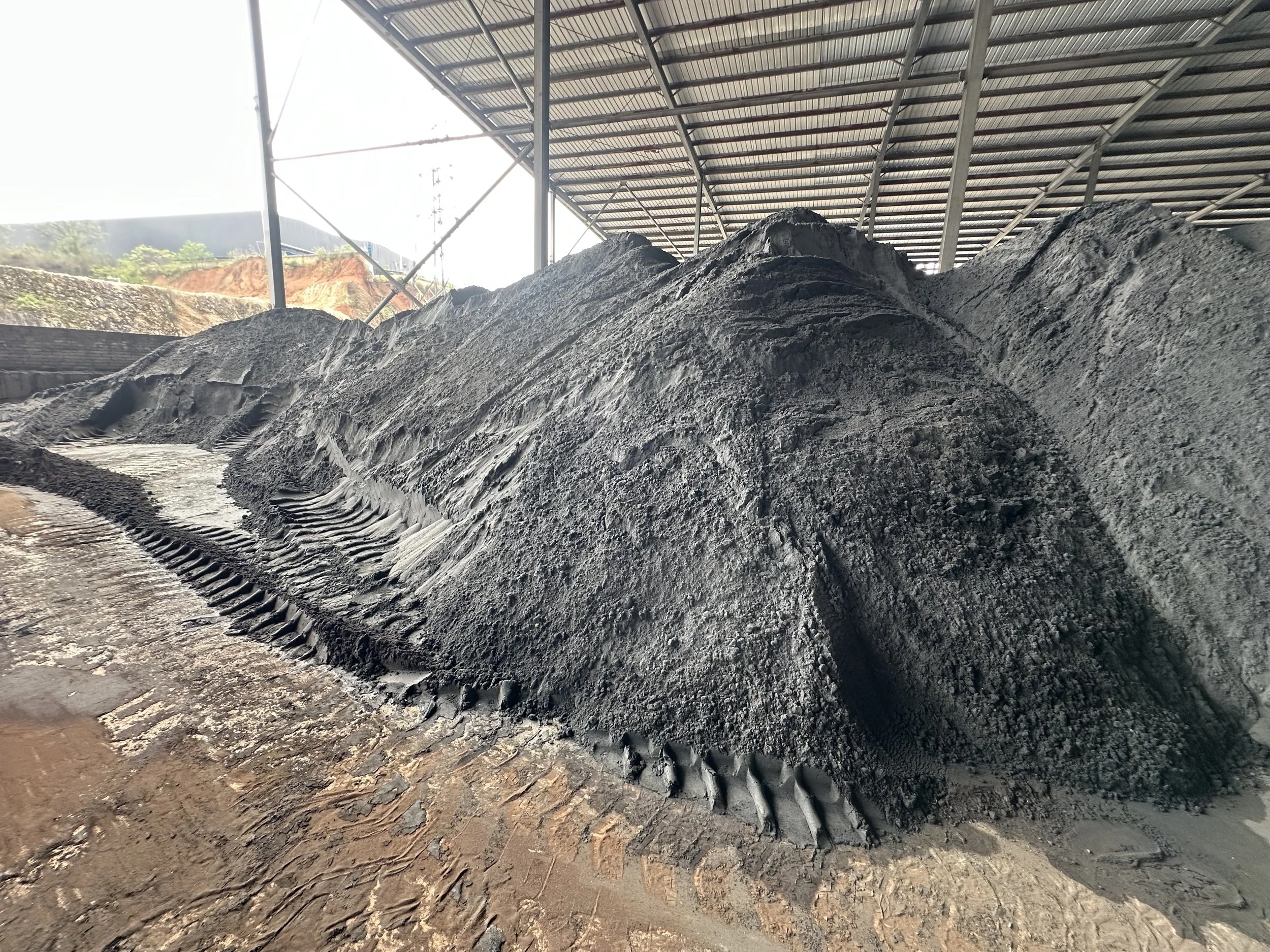 Bulk Chromite Stockpiles at Processing Facility