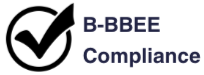 B-BBEE Compliance logo with a checkmark inside a circle.