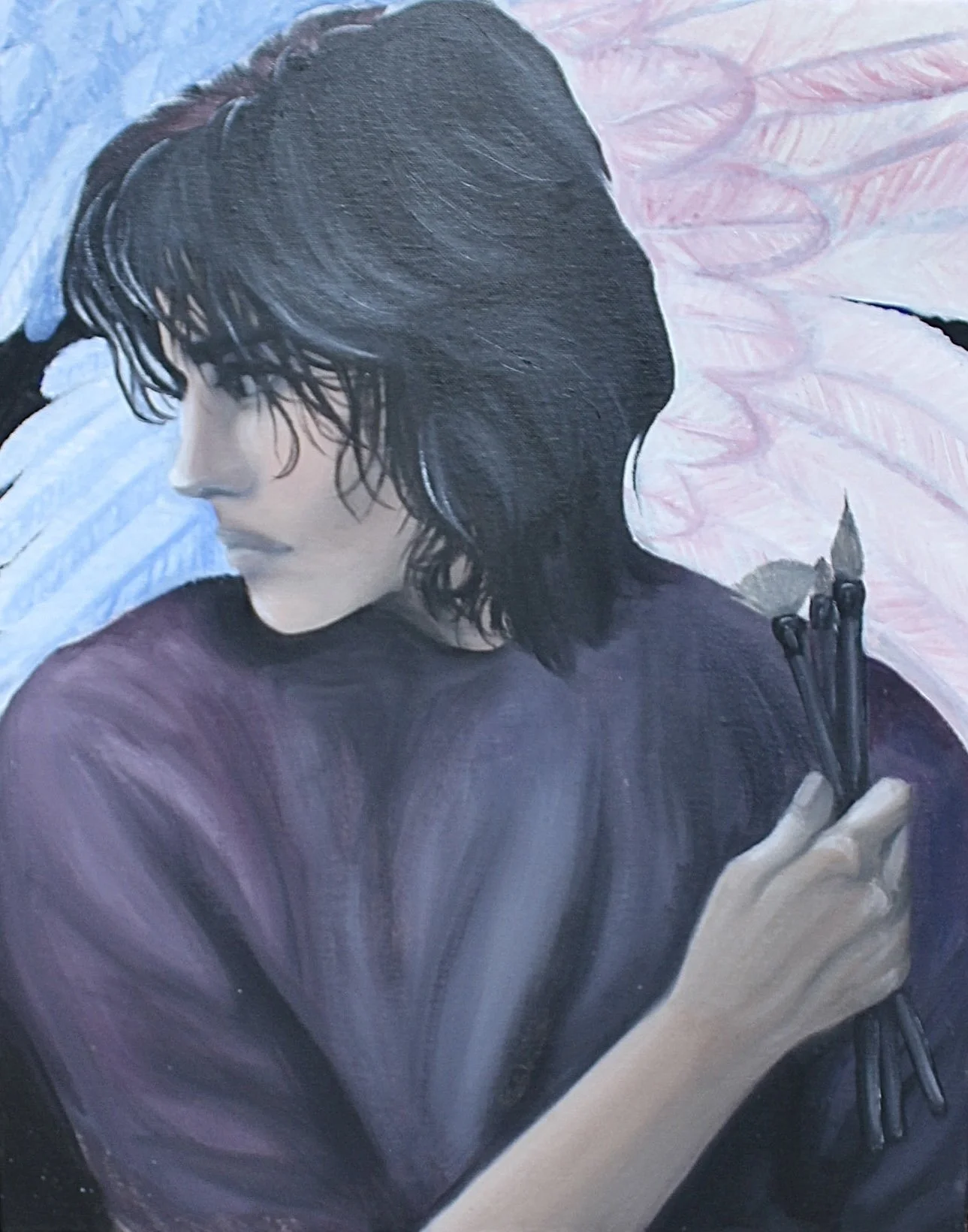 "Self Portrait with Wings"
Oil on canvas
Winter 2023