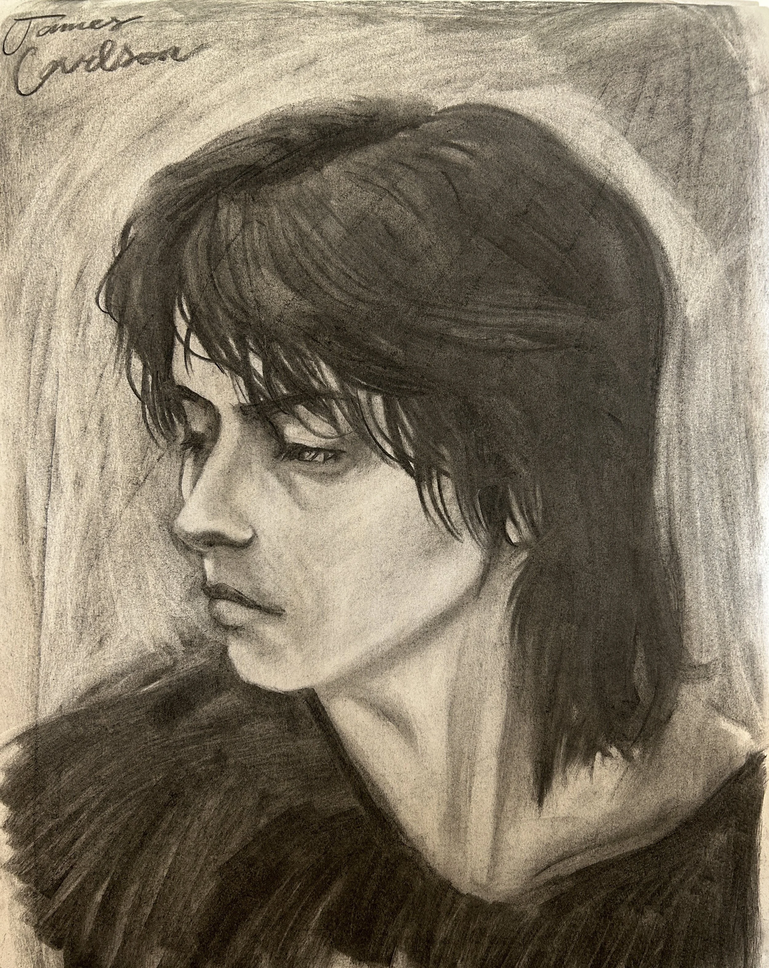 "Self Portrait"
Charcoal on newsprint
Fall 2023
