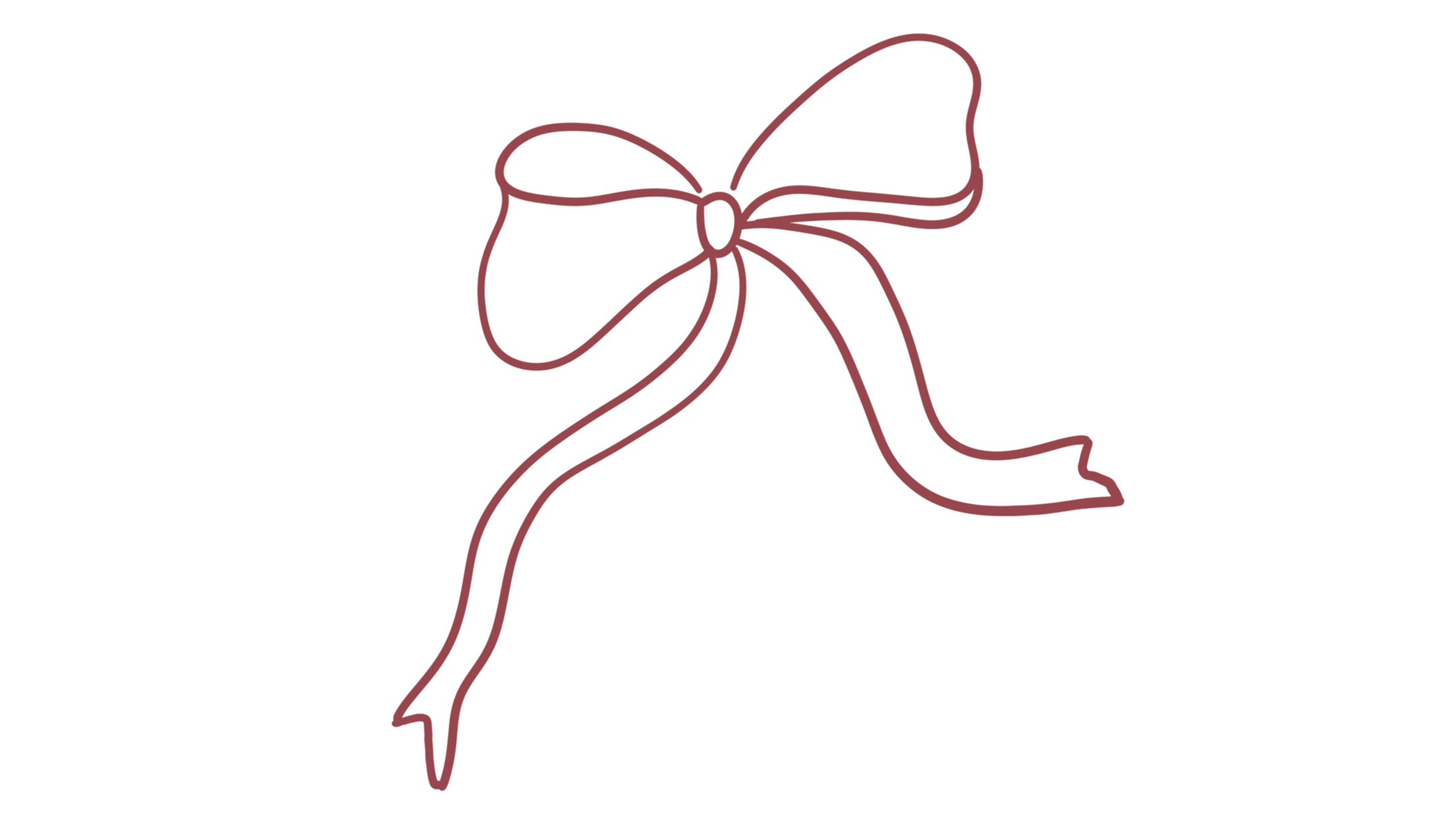 Pink neon outline of a ribbon tied into a bow against a black background.