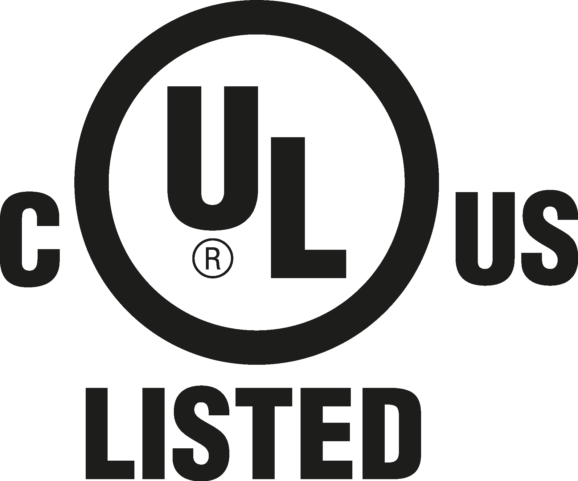 UL certification logo indicating that a product has been tested and meets safety standards.