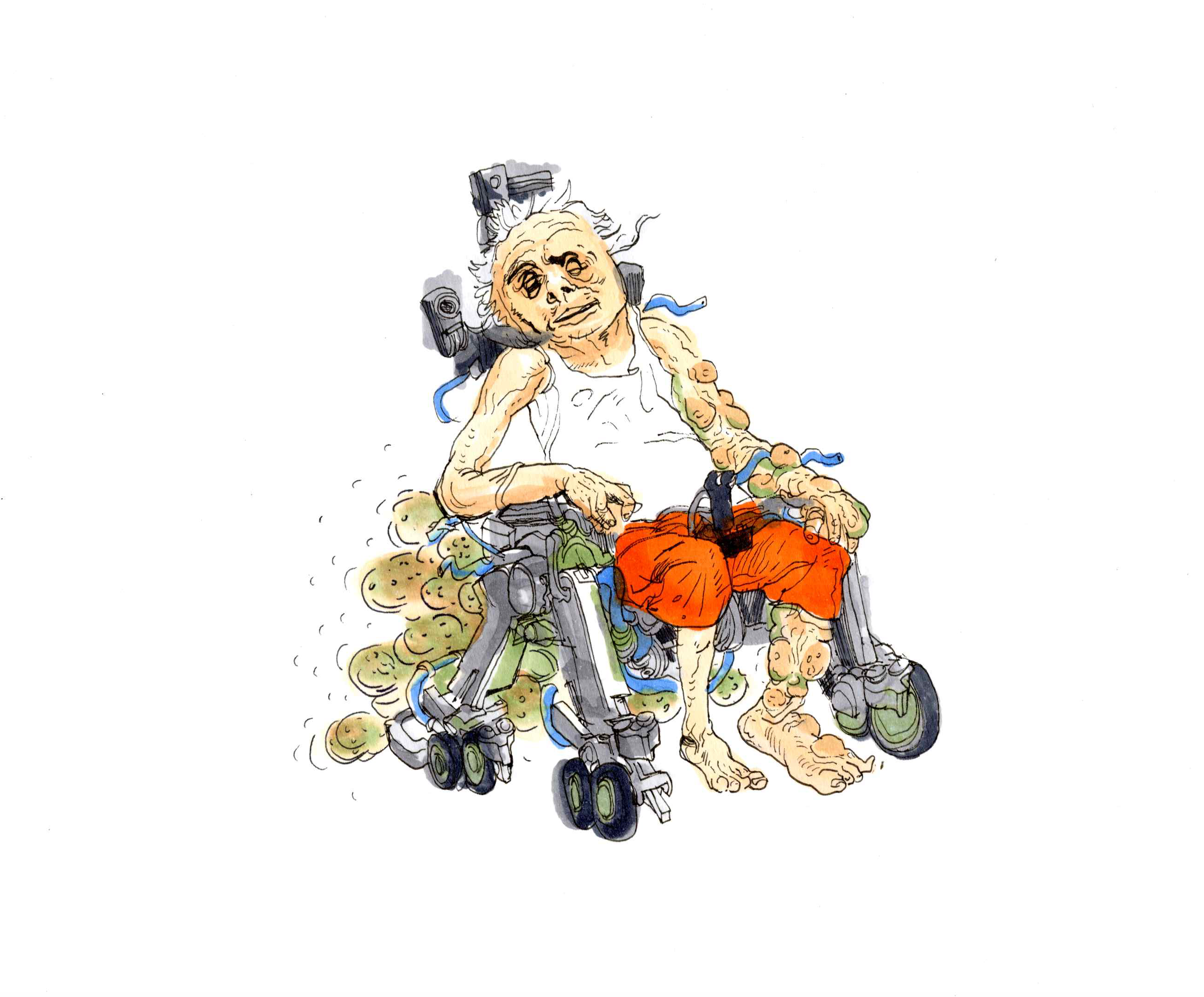 Farside (inspired work) 9" x 11"