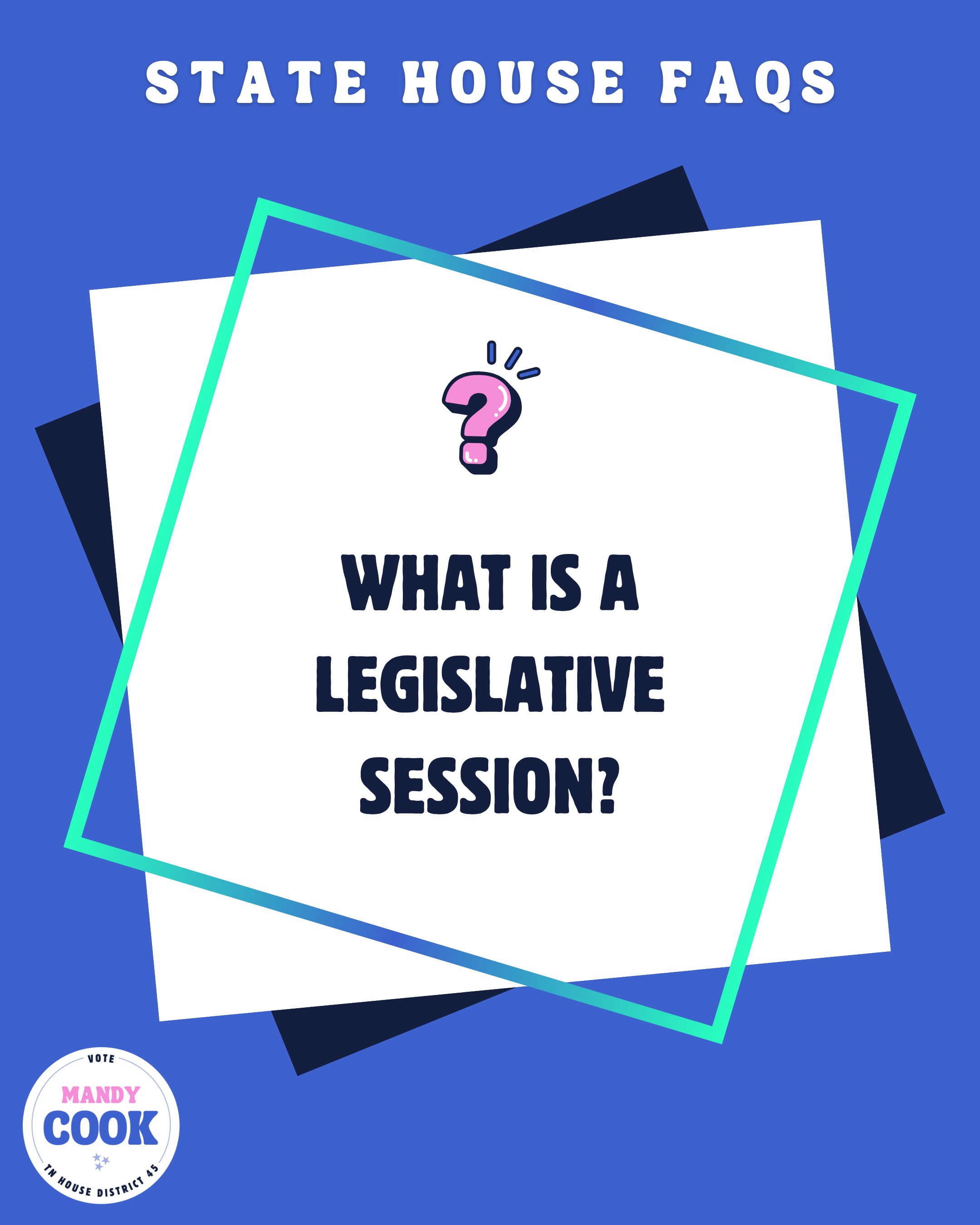 Graphic saying, What is a Legislative Session?