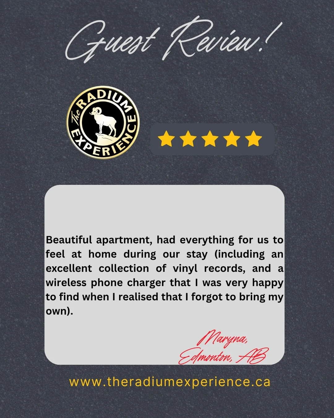 Maryna spent a whole week with us!  Thanks for making your summer vacation memories with The Radium Experience- Paul &amp; Barbara